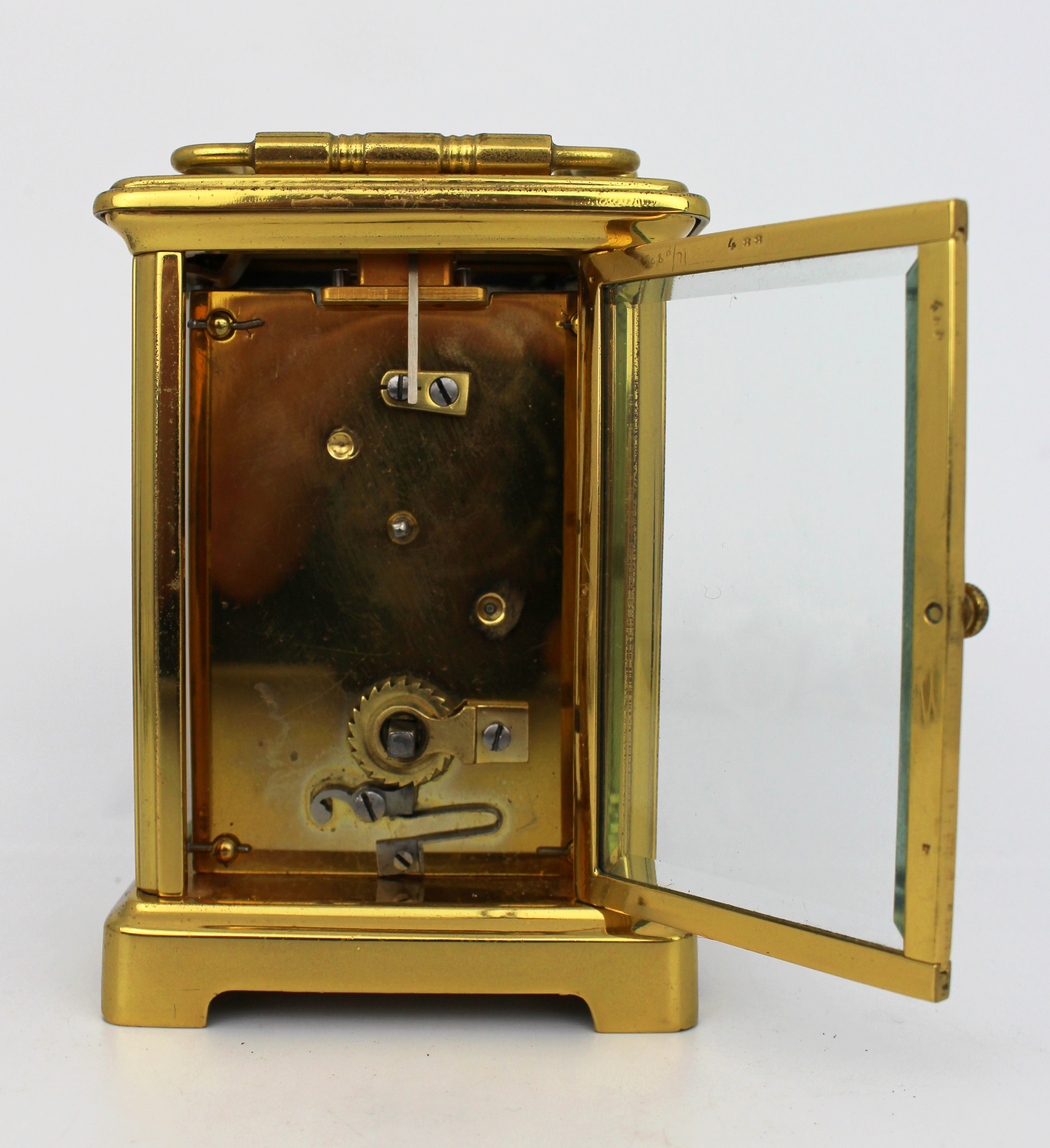 Edwardian Brass Carriage Clock Swiss Movement