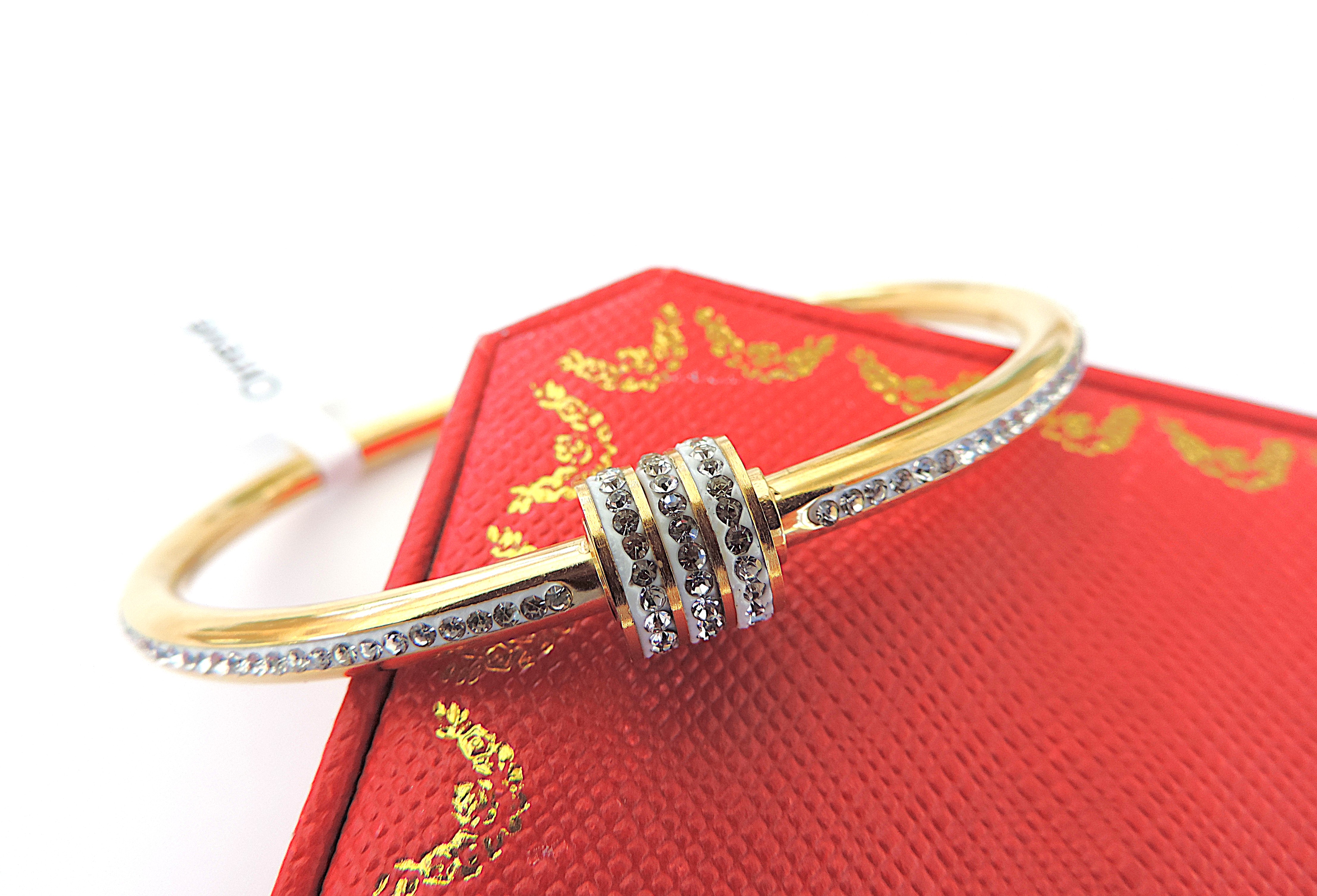  Orrevé 18k Gold Plated Zircon Gemstone Bracelet 'New'