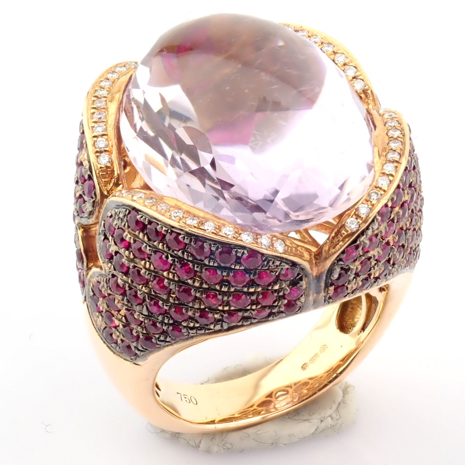Natural Diamond 18K Rose/Pink Gold Ring