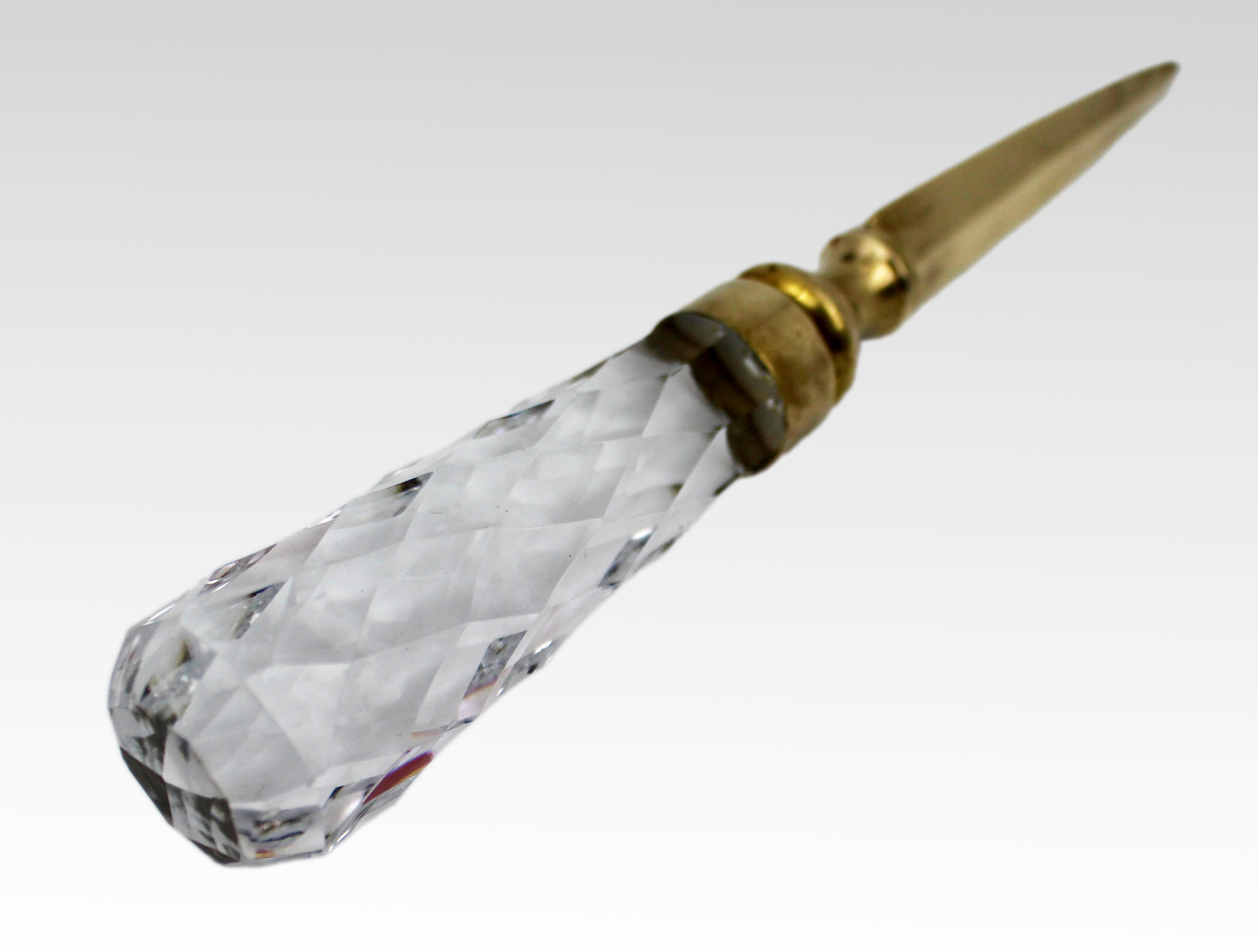 Royal Brierley Crystal and Brass Letter Opener, Boxed, England