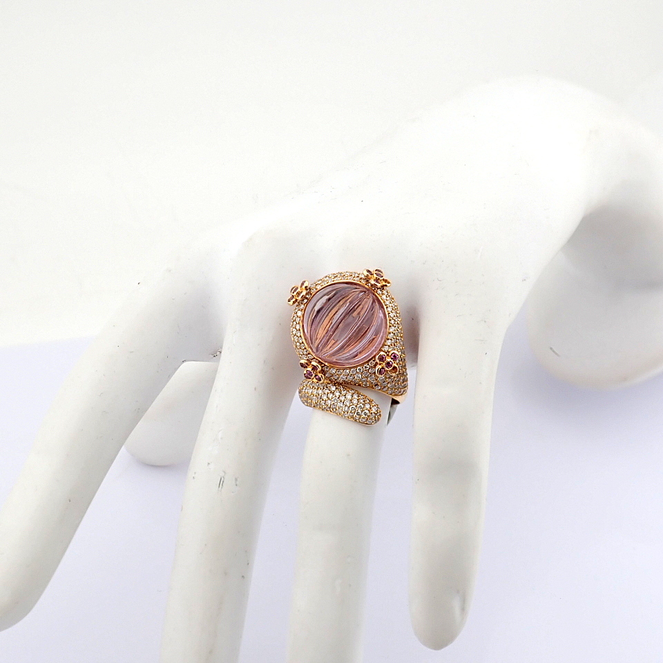 Natural Diamond 18K Rose/Pink Gold Ring