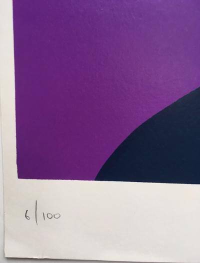 Pure Evil (English 1968) Purple ‘Jackie Kennedy In Tears’, Screenprint, Signed Numbered Limited Ed