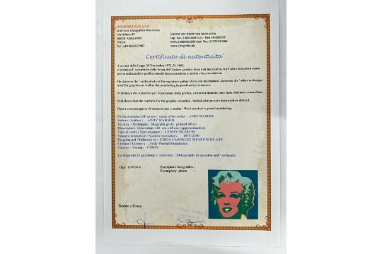 After Andy Warhol (1928-1987) 'Marilyn Monroe'