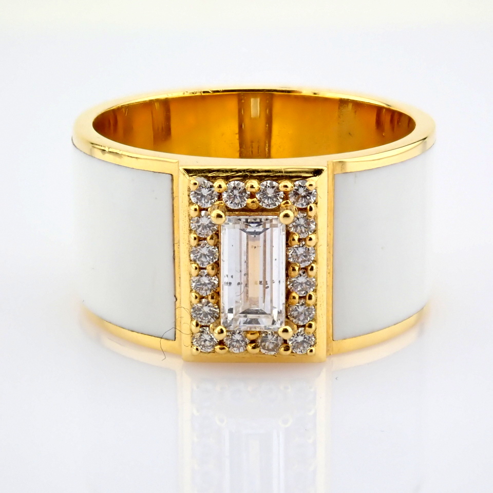 Natural Diamond 18K Yellow Gold Ring