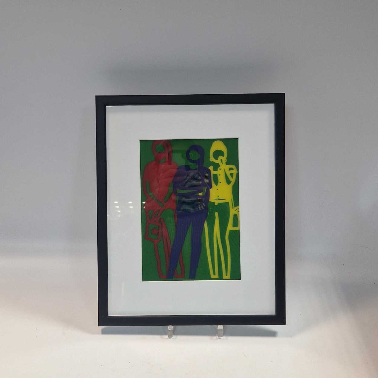 Julian Opie (1958-), Krobath, 3D Lenticular Moving Image, In Vibrant Colour, Framed, 2019