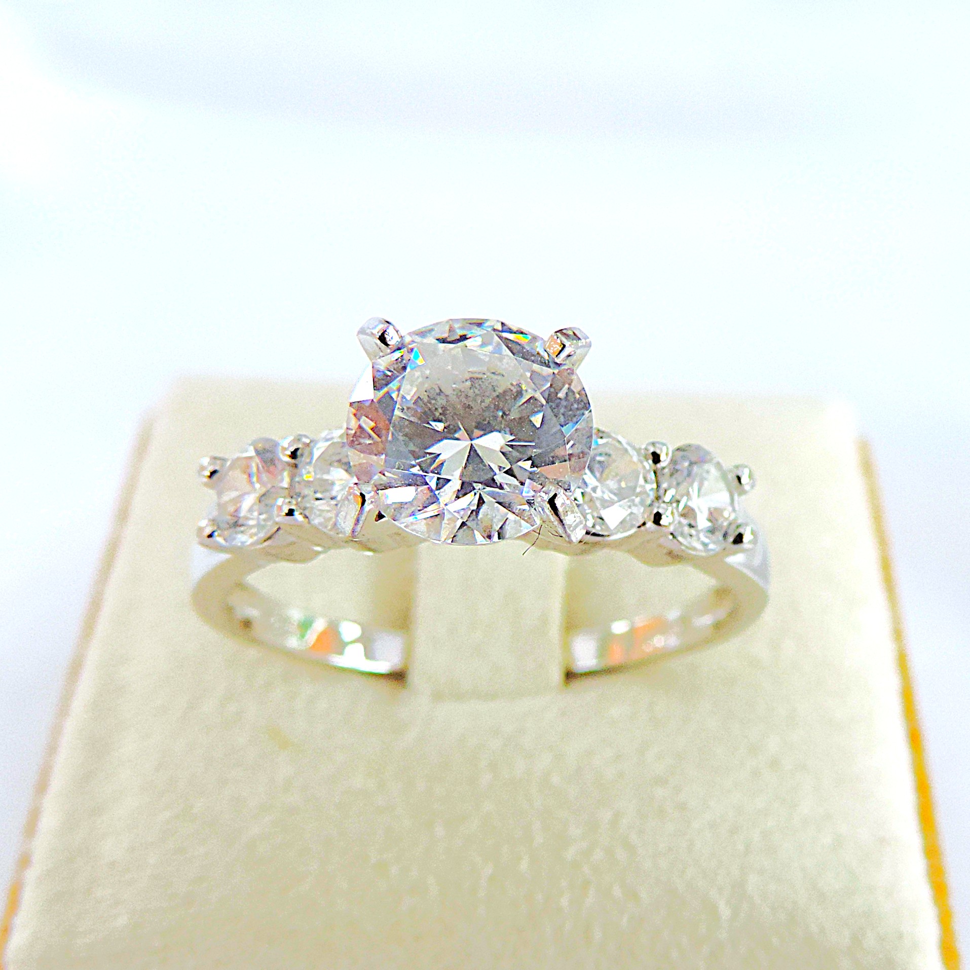 925 Silver 5.40 Carat Lab-Created Diamond Ring