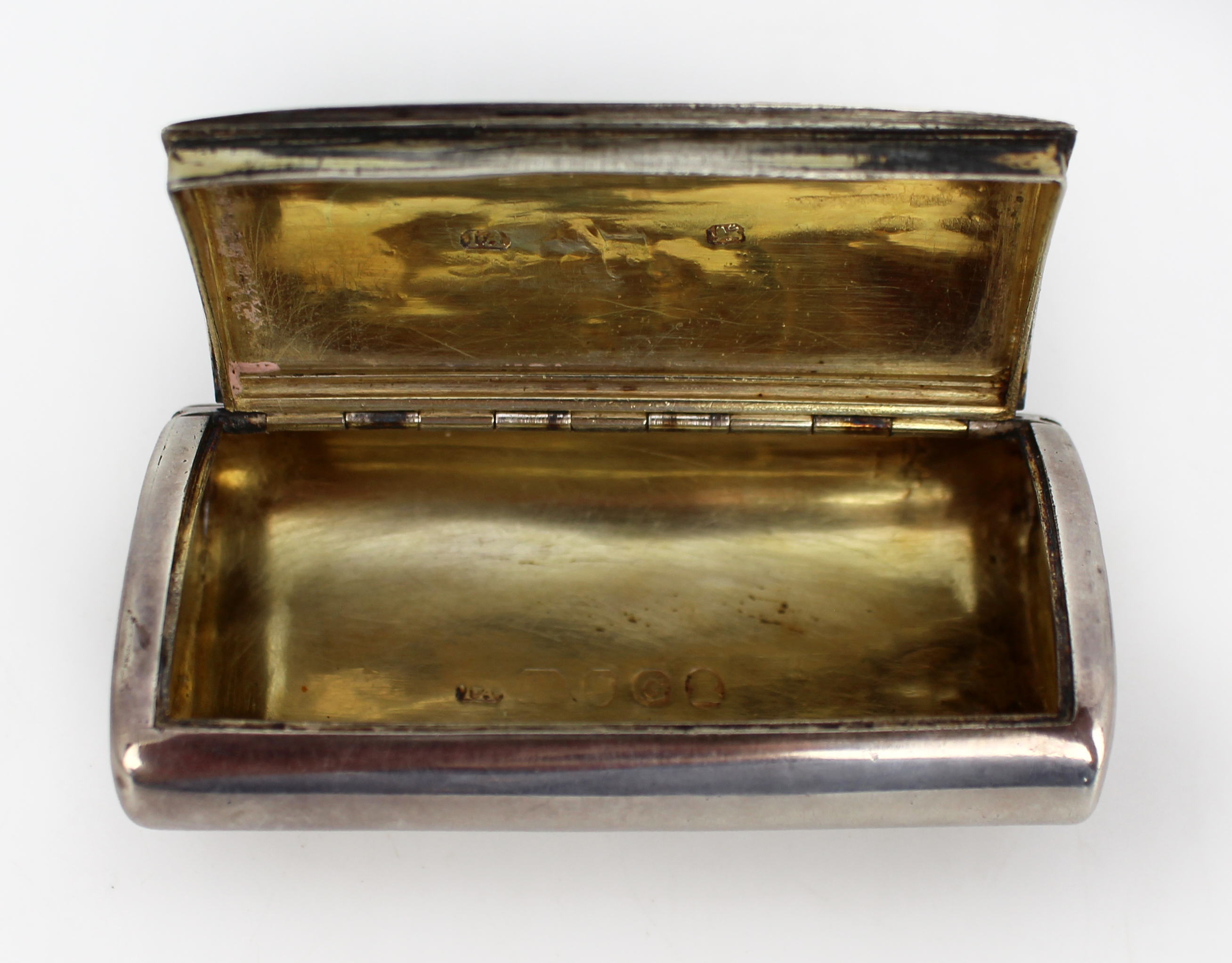 Georgian Sterling Silver & Gilt Snuff Box – Joseph Ash I, London 1802
