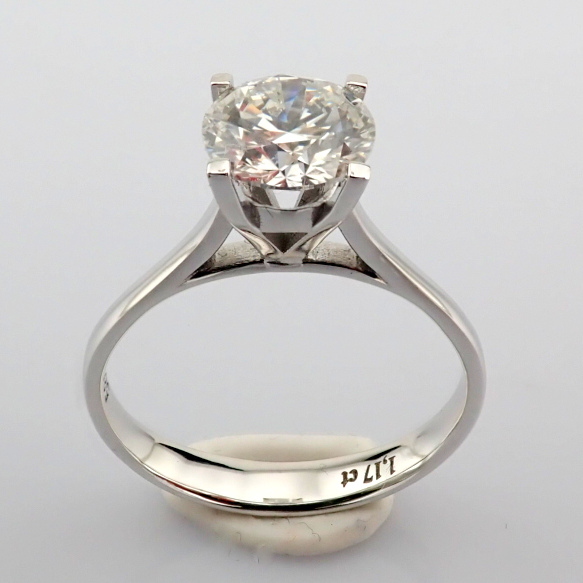 Round Cut Lab-Grown Diamond Ring - 1.17 Total Carat (IGI Certified)