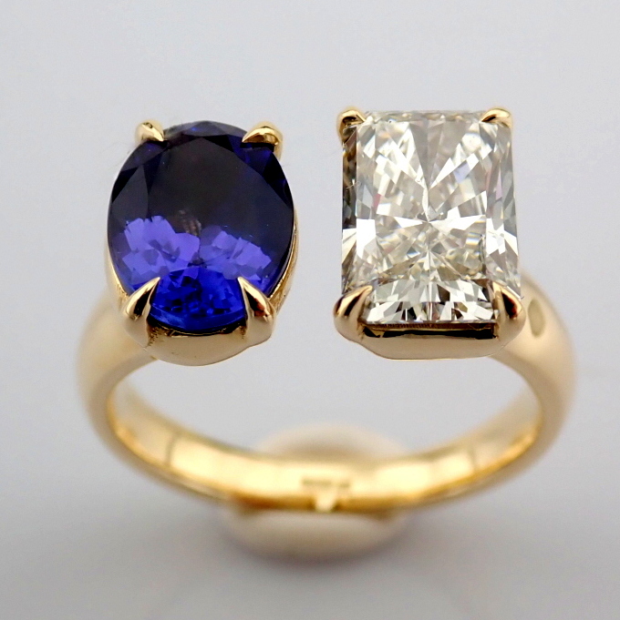 Radiant Cut Lab-Grown Diamond Ring - 3.61 Total Carat (IGI Certified)