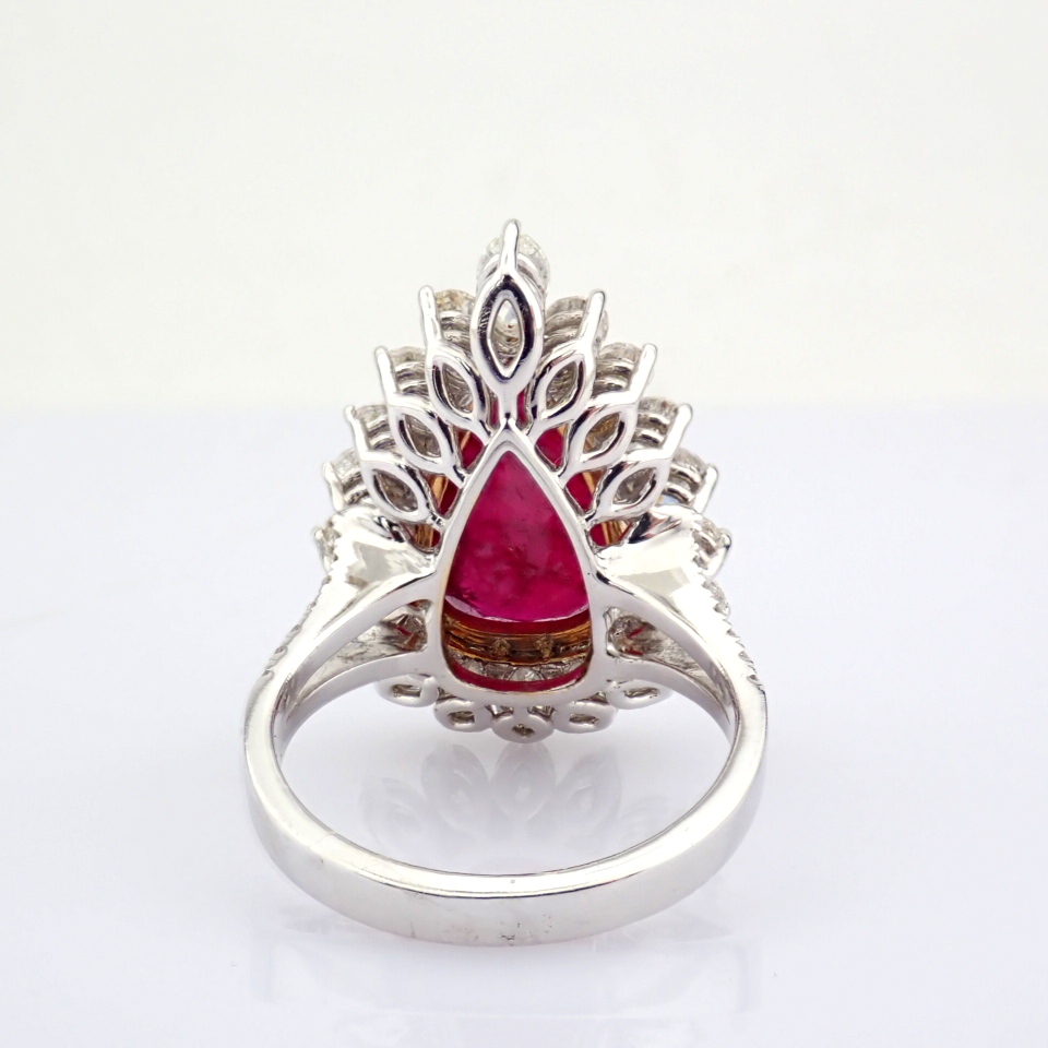 Natural Diamond 18K White Gold Ring