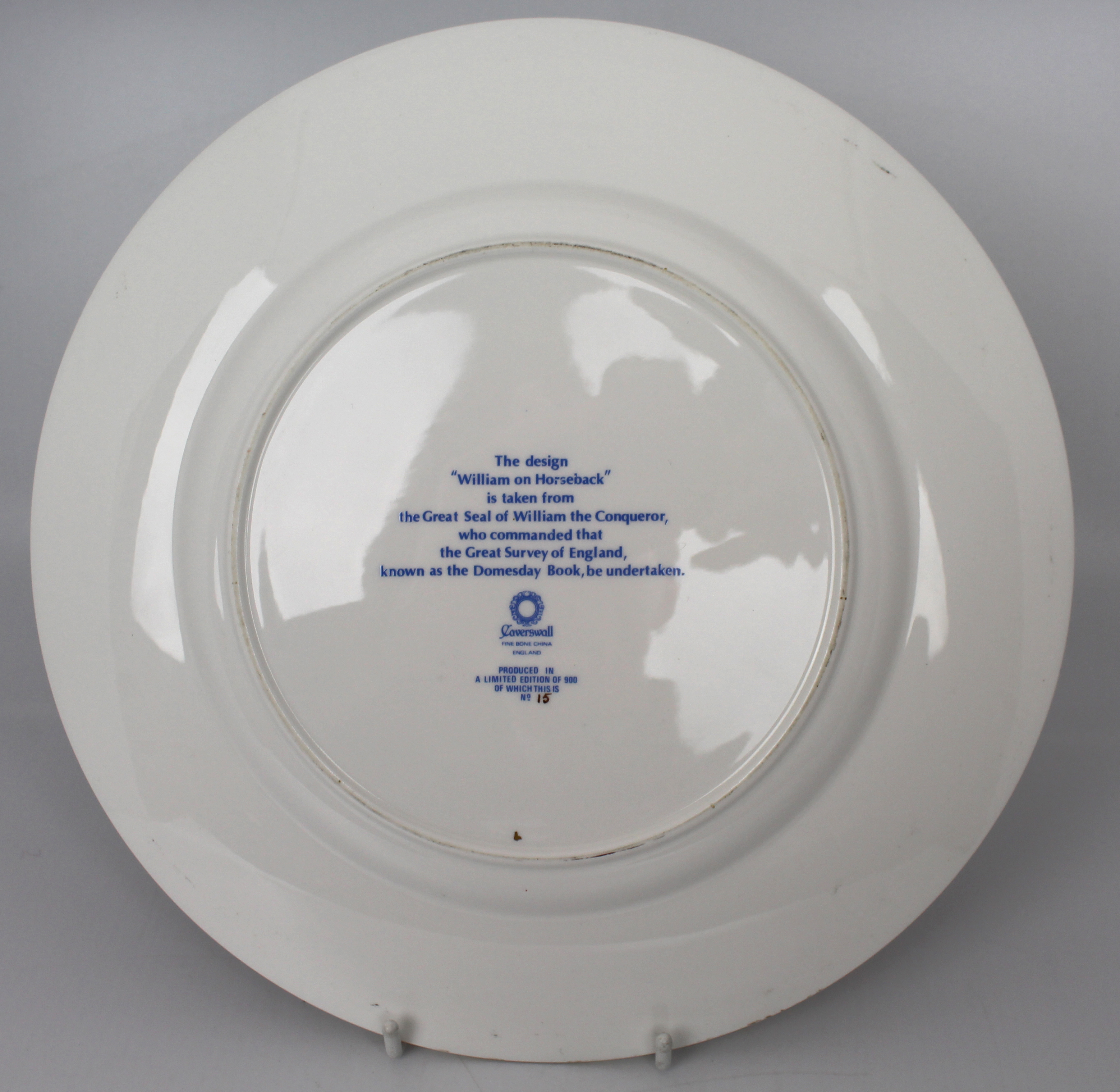 Caverswall Limited Edition "Domesday" Plate Cobalt Blue & Gilded