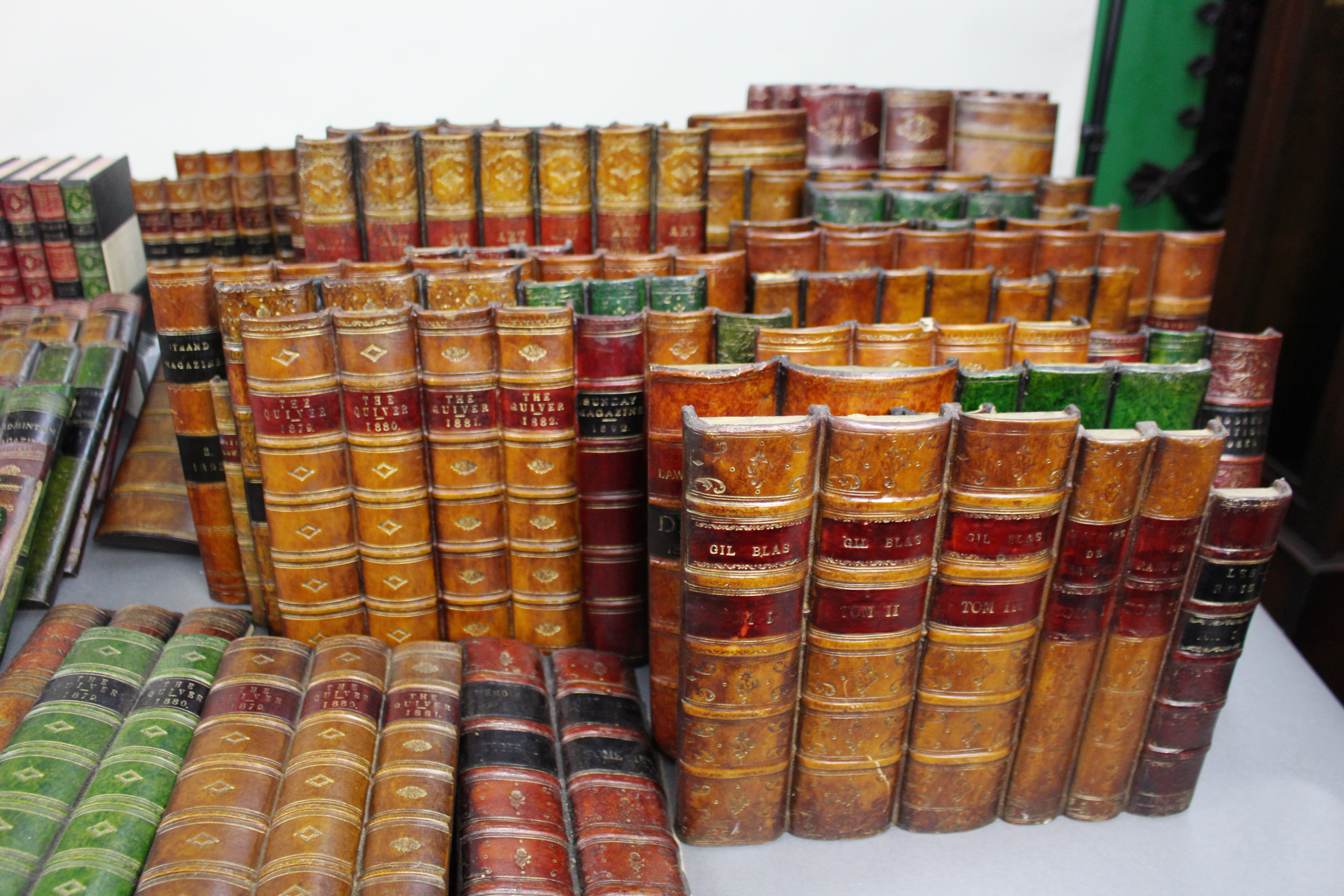 Substantial Collection of Decorative Faux Leather Fake Books