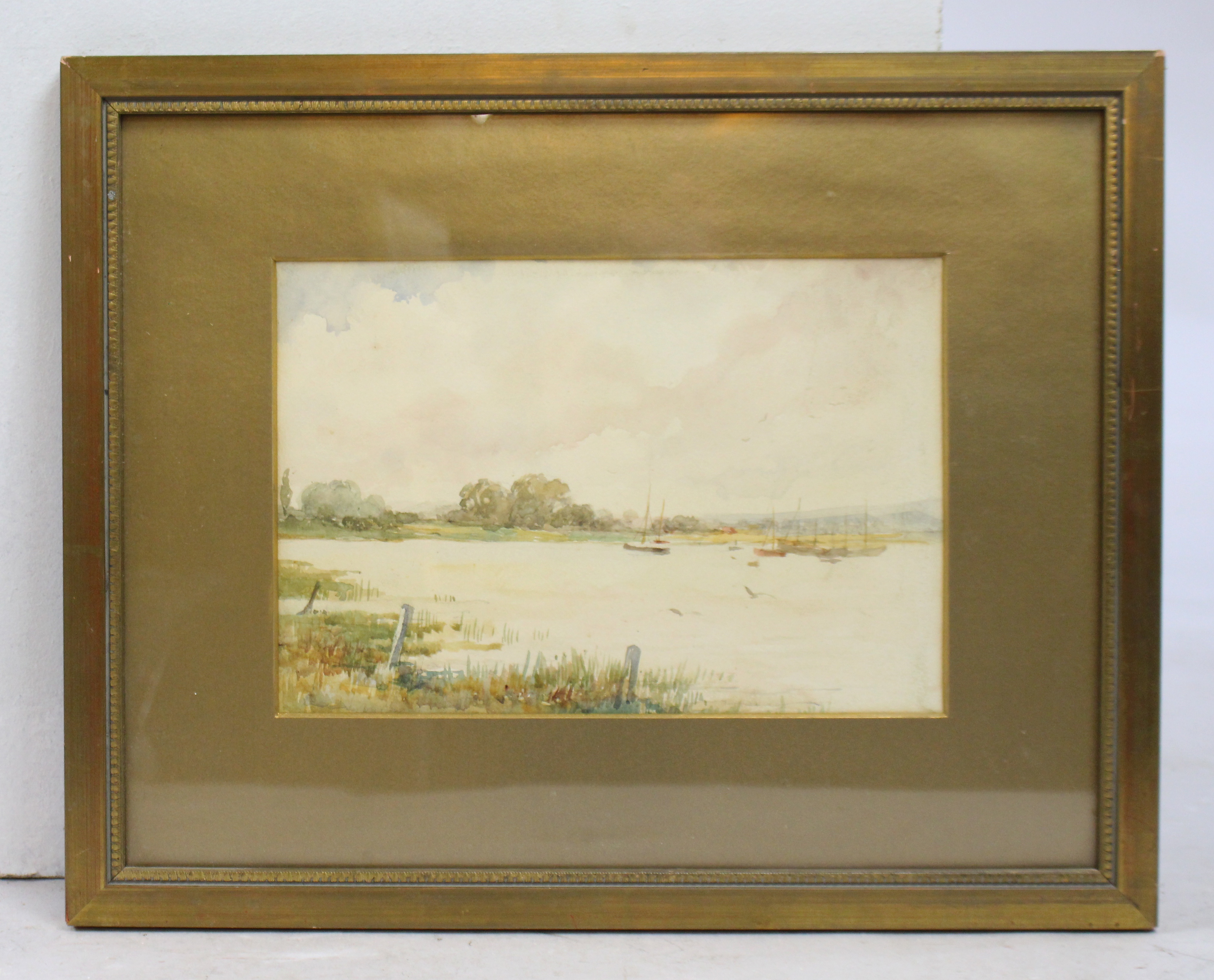 Early 20th Century Watercolour – Sailing Boats on a River