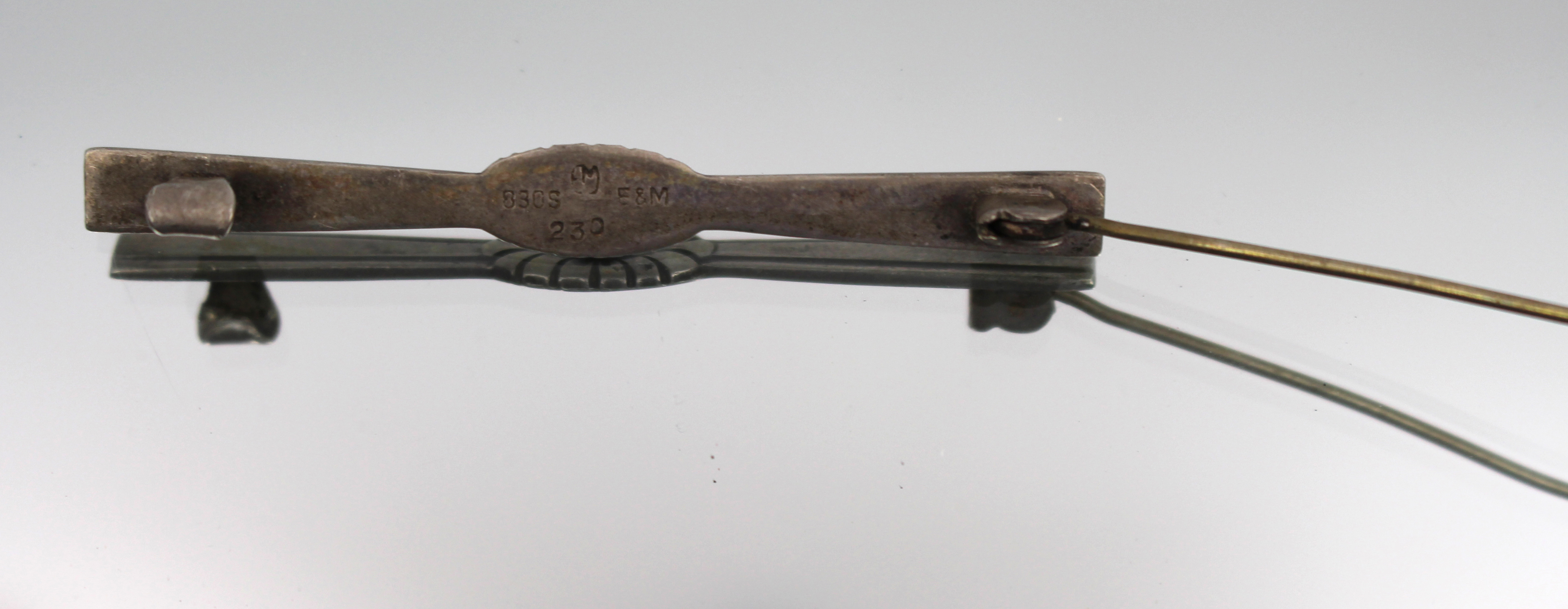 Vintage Scandinavian 830 Silver Brooch – E&M Mark, c.1950s