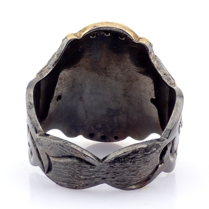 Natural Diamond 24K Yellow Gold Ring
