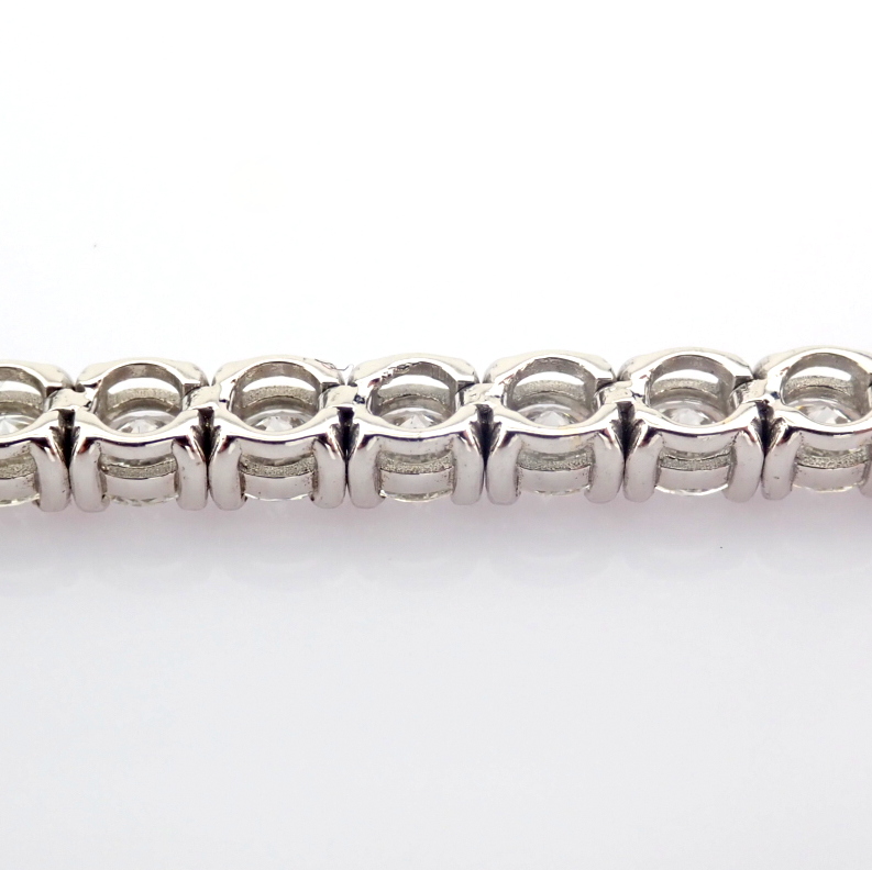 Natural Diamond 14 White Gold Bracelet