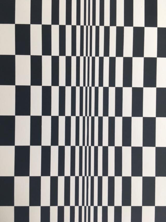 Bridget Riley (b 1931)"Movement In Squares" Lithograph, Maquette Size From The Original, 1964