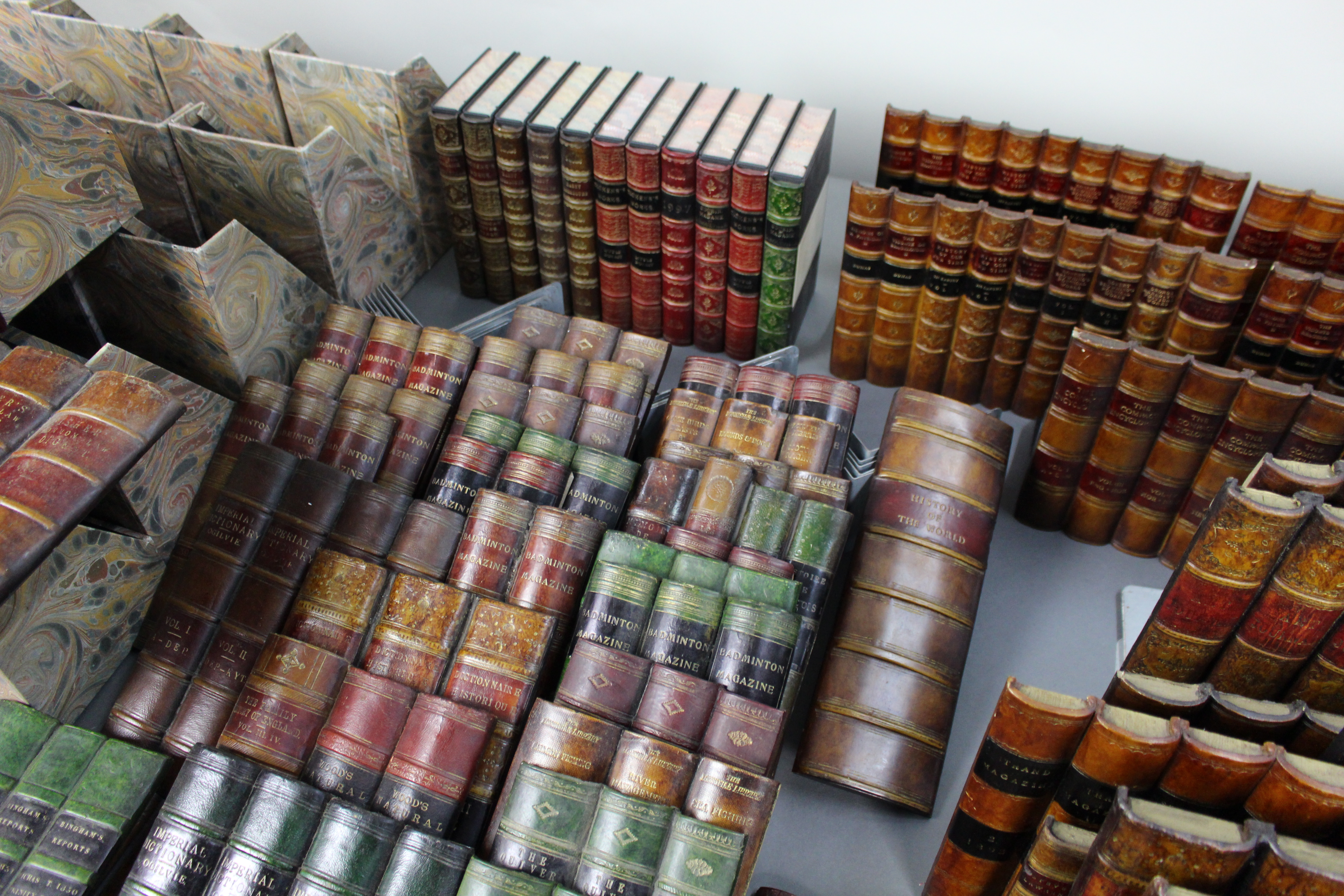 Substantial Collection of Decorative Faux Leather Fake Books