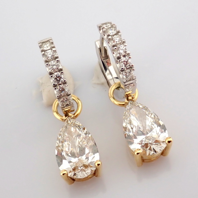 Pear Cut Lab-Grown Diamond Earring - 3.85 Total Carat (IGI Certified)