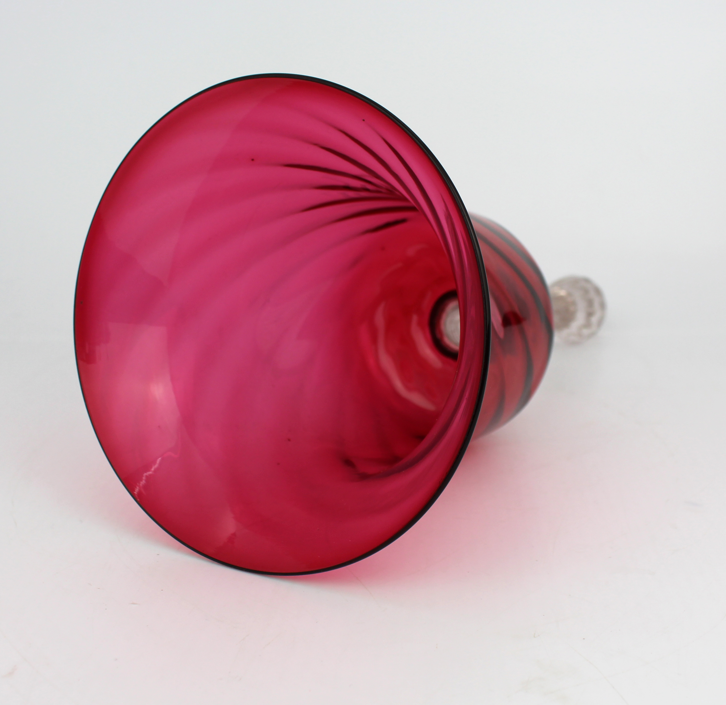 Victorian Cranberry Glass Smoke Bell