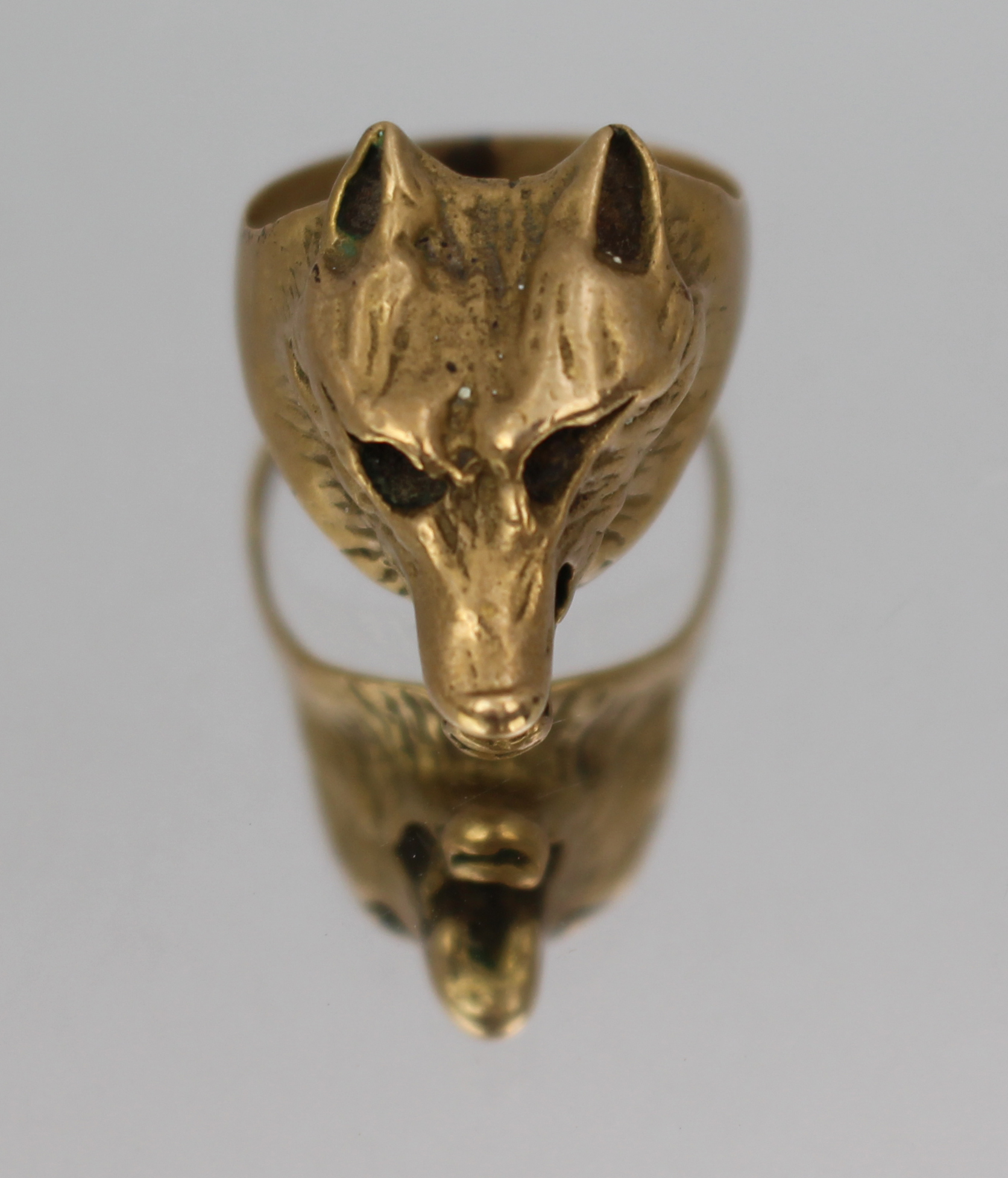 Vintage Wolf Head Ring