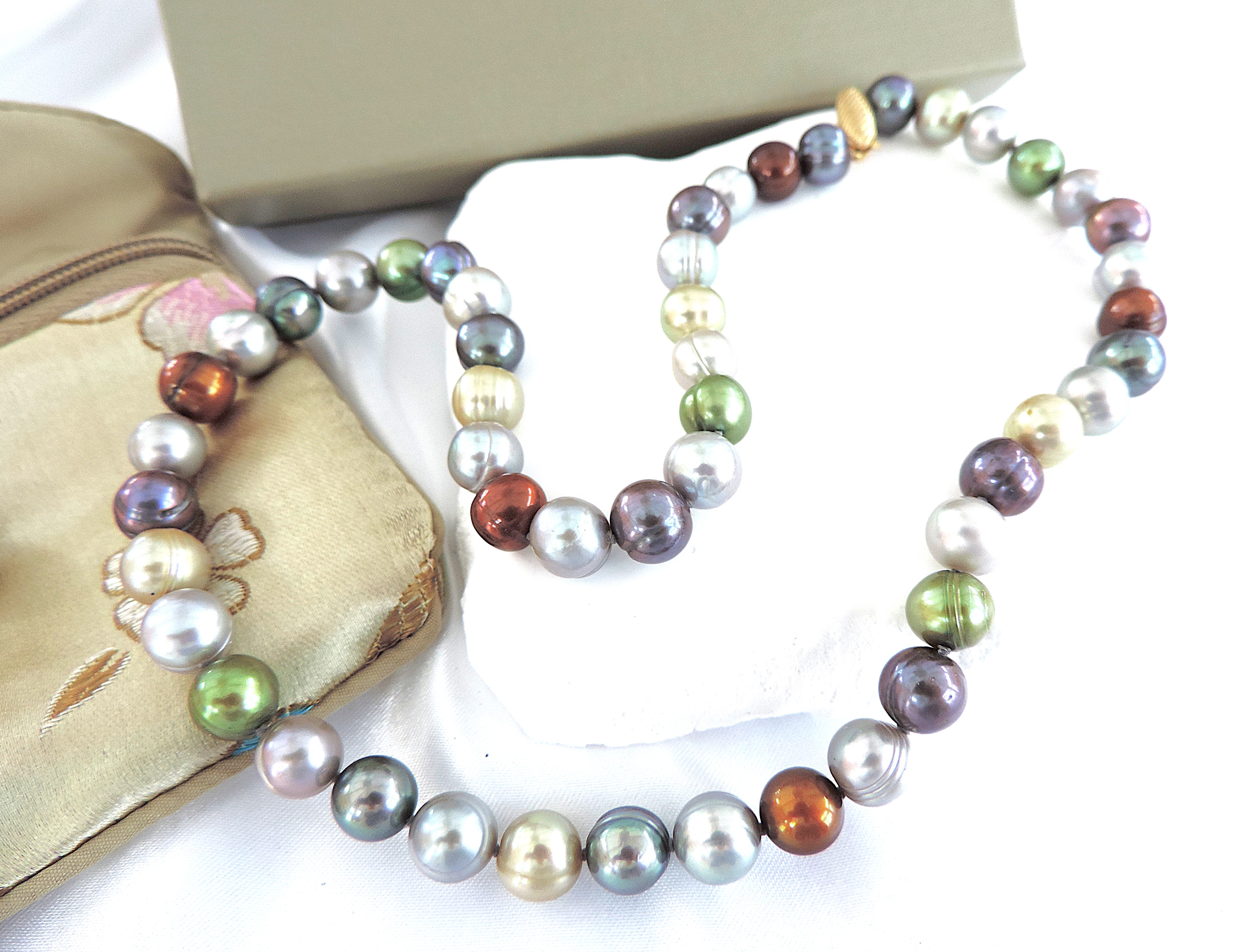 Honora 14k Gold Multi-Colour Freshwater Pearl Necklace New with Box