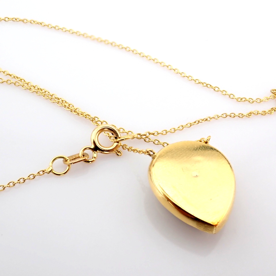 Natural Diamond 18K Yellow Gold Necklace