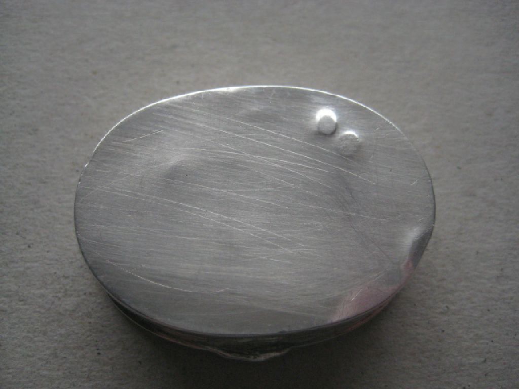 Vintage Continental Silver Pill Box