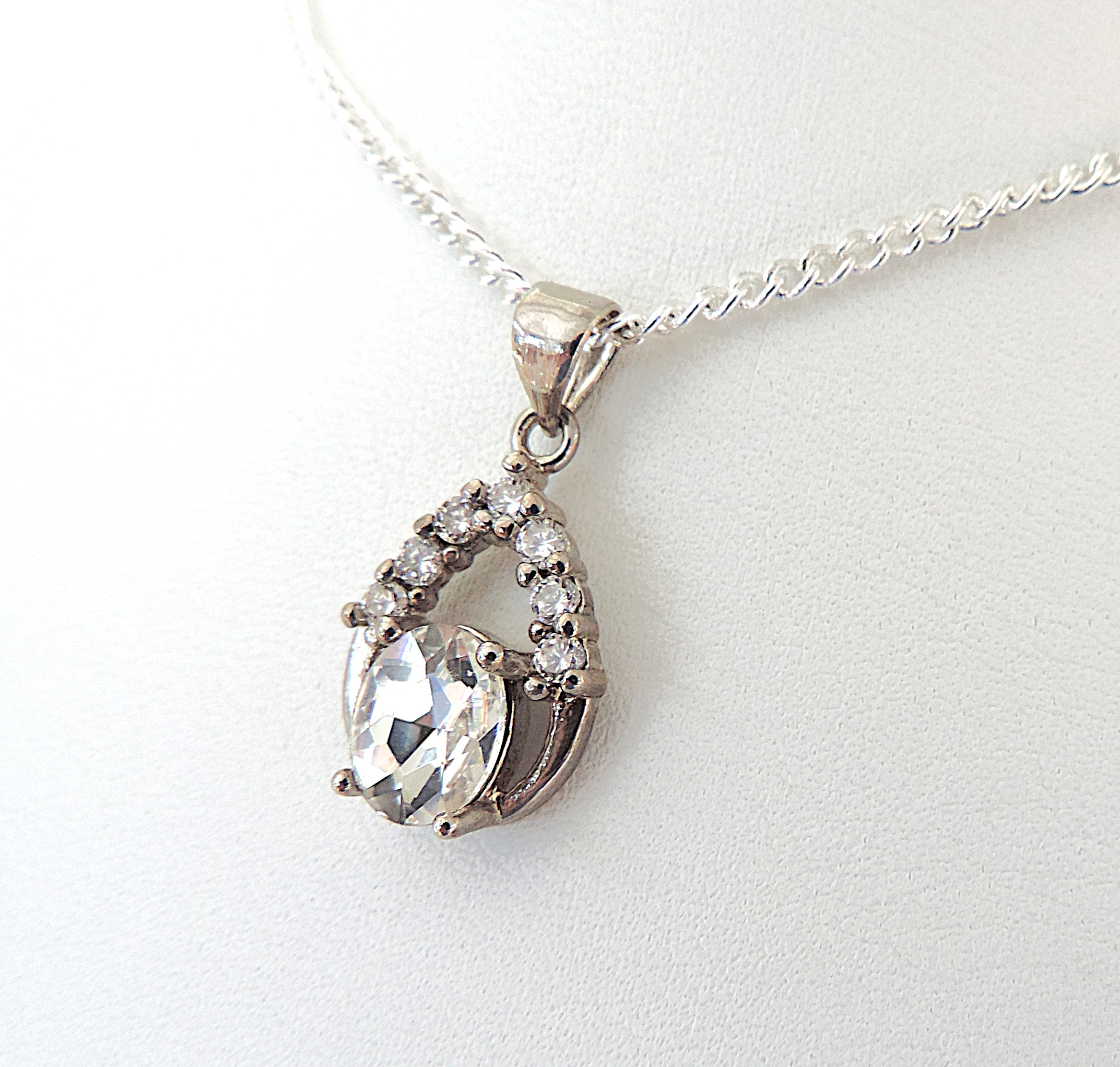 925 Silver Gemstone Pendant Necklace