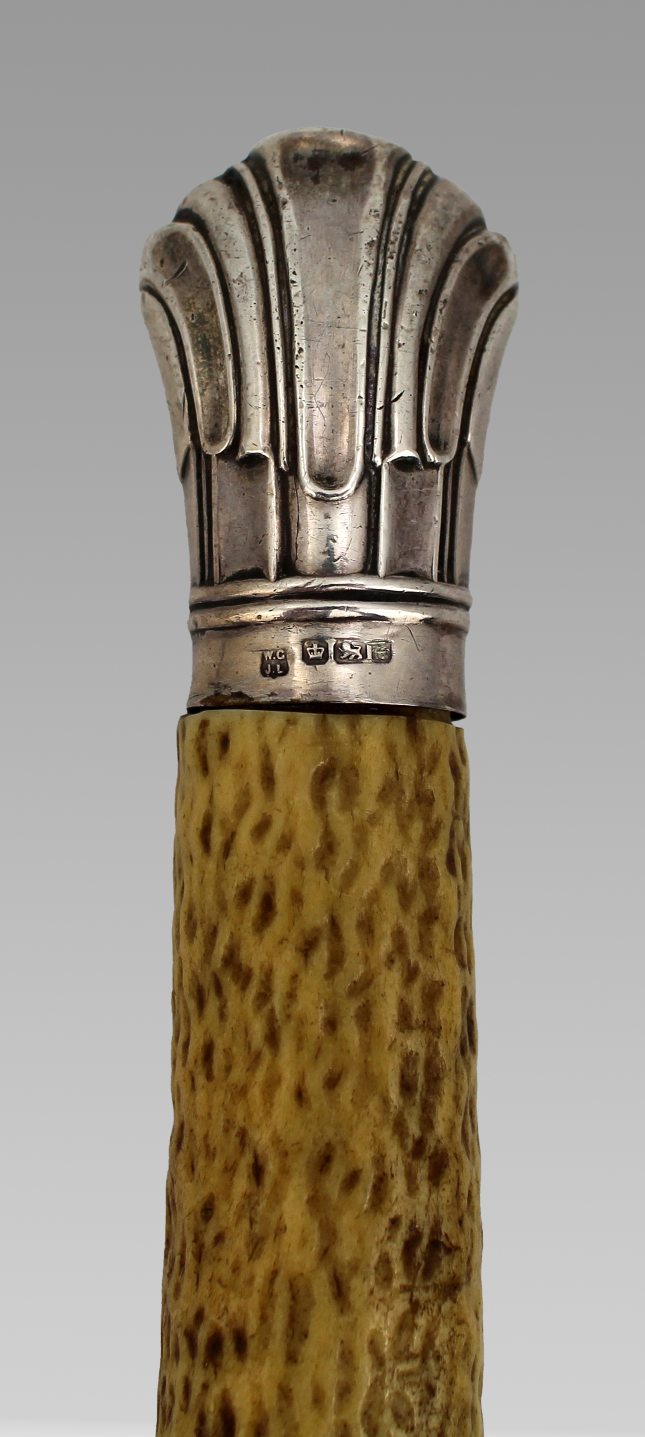 Edwardian Solid Silver and Bone Handled Bread Fork, Sheffield, 1907