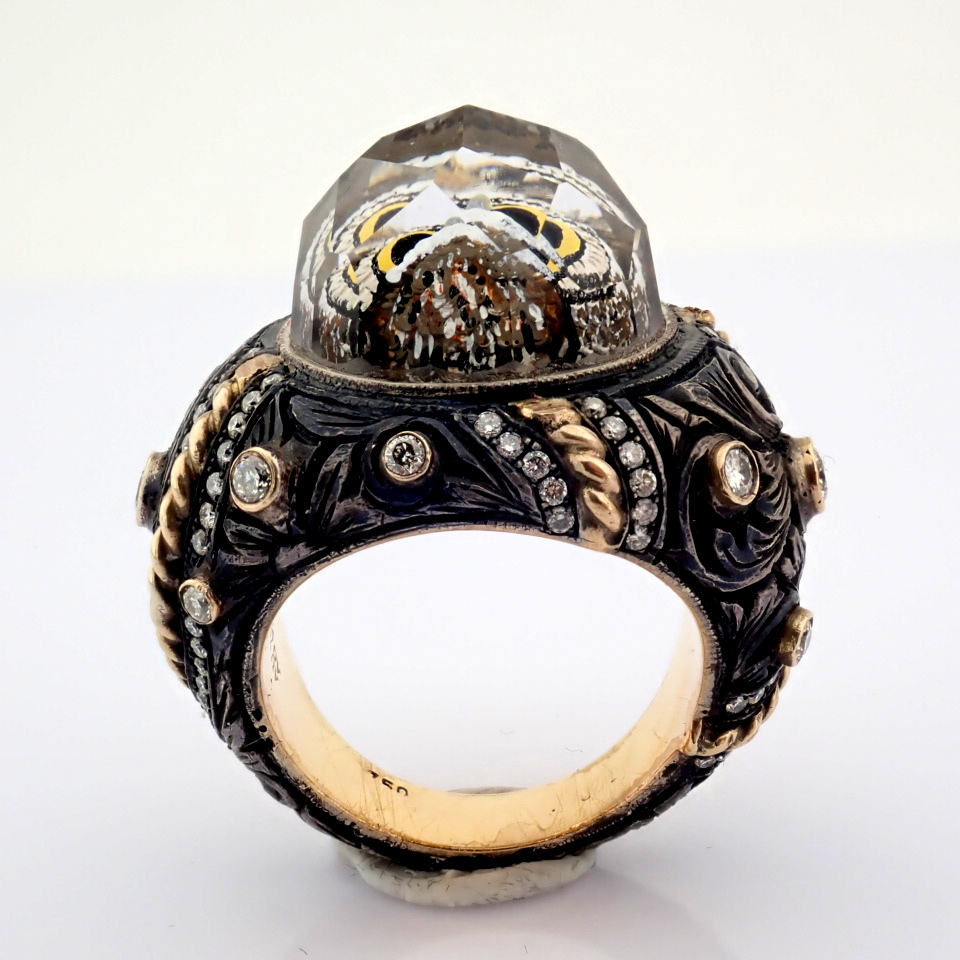 Natural Diamond 18K Rose/Pink Gold Ring