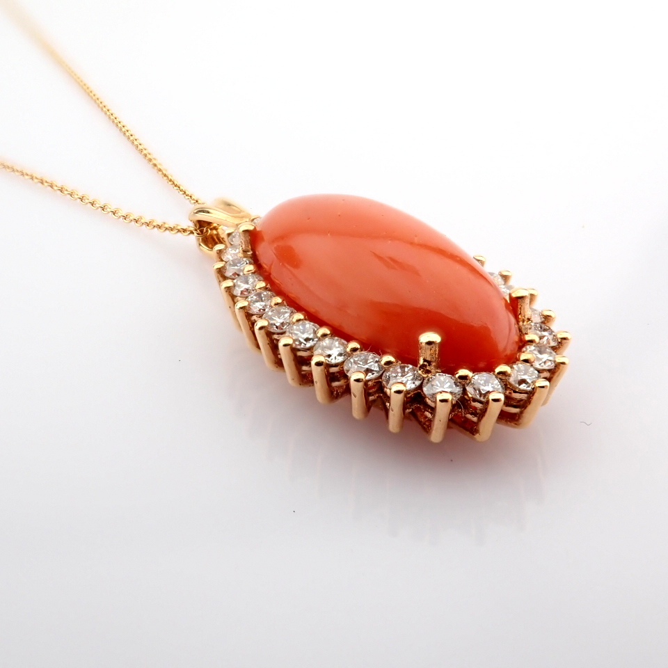 Natural Diamond 18K Rose/Pink Gold Necklace
