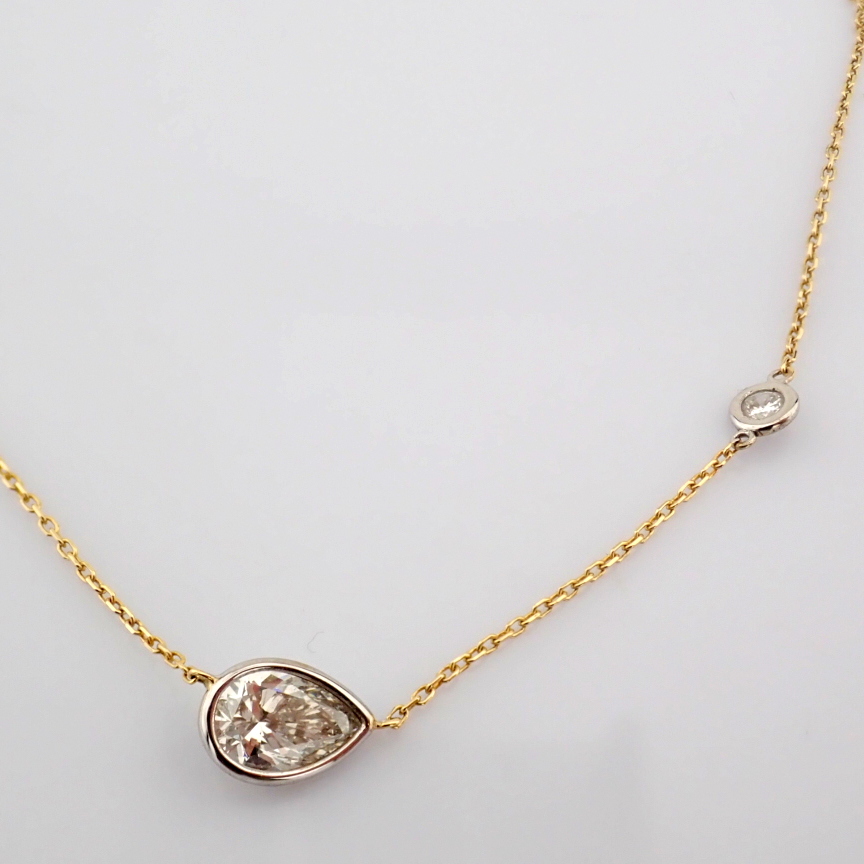 Pear Cut Lab-Grown Diamond Necklace - 1.07 Total Carat (IGI Certified)