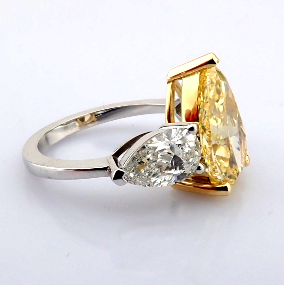 Pear Cut Lab-Grown Diamond Ring - 5.99 Total Carat (IGI Certified)