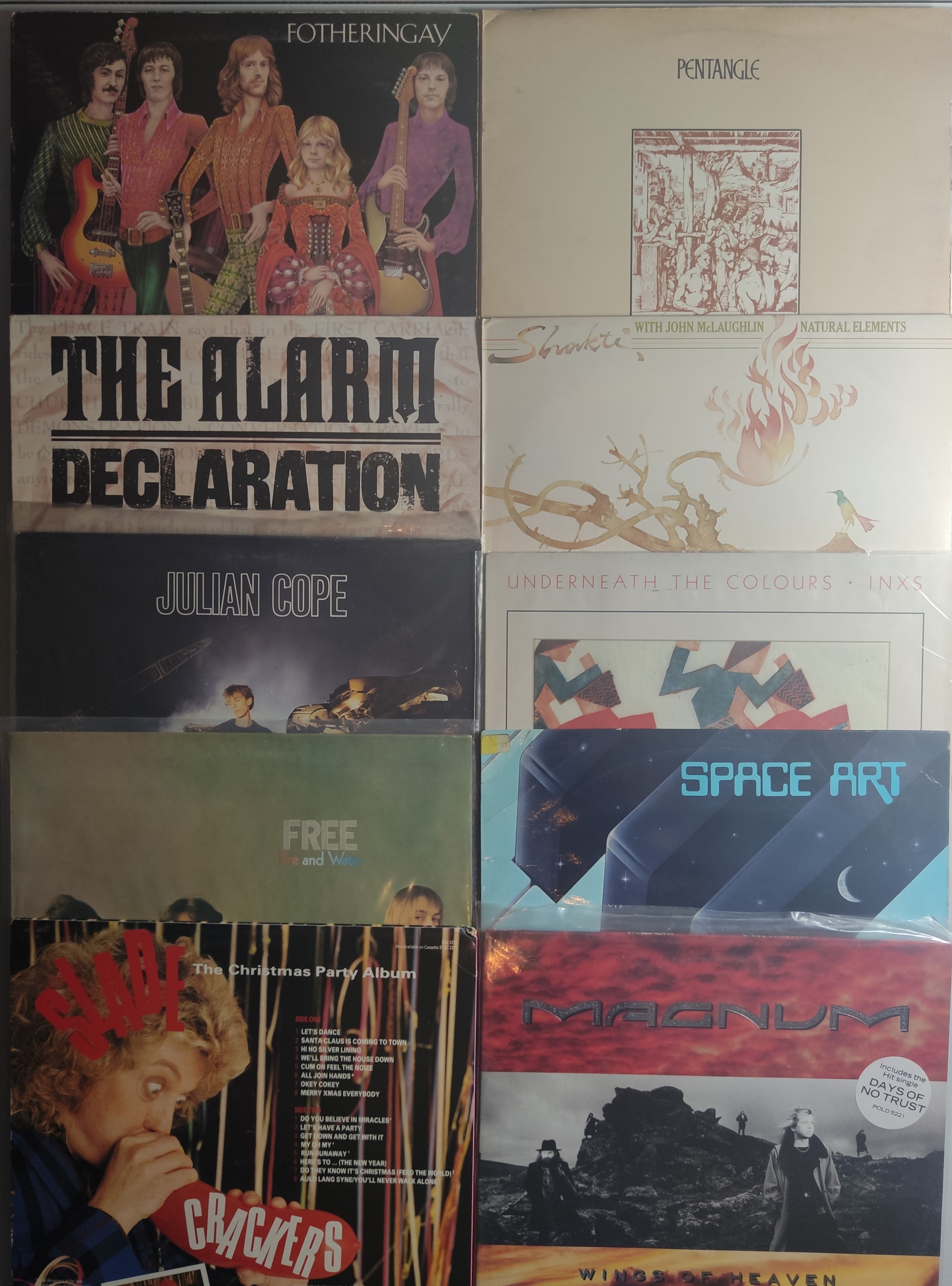 10 x Vinyl LPs – Magnum – Free – INXS – Pentangle – The Alarm and More