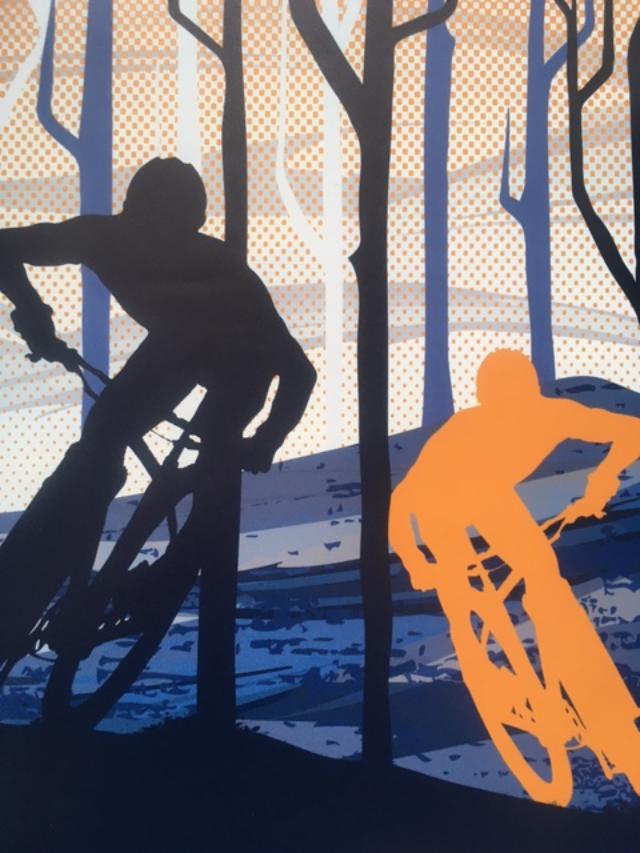 Filsouf. S (b1994) ‘Life Behind Bars’, Mountain Bike, X Trail, Lithograph. 2024.