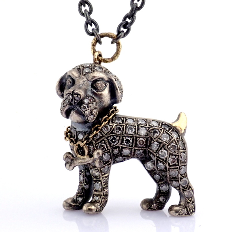 Natural Diamond 18K Yellow Gold Necklace