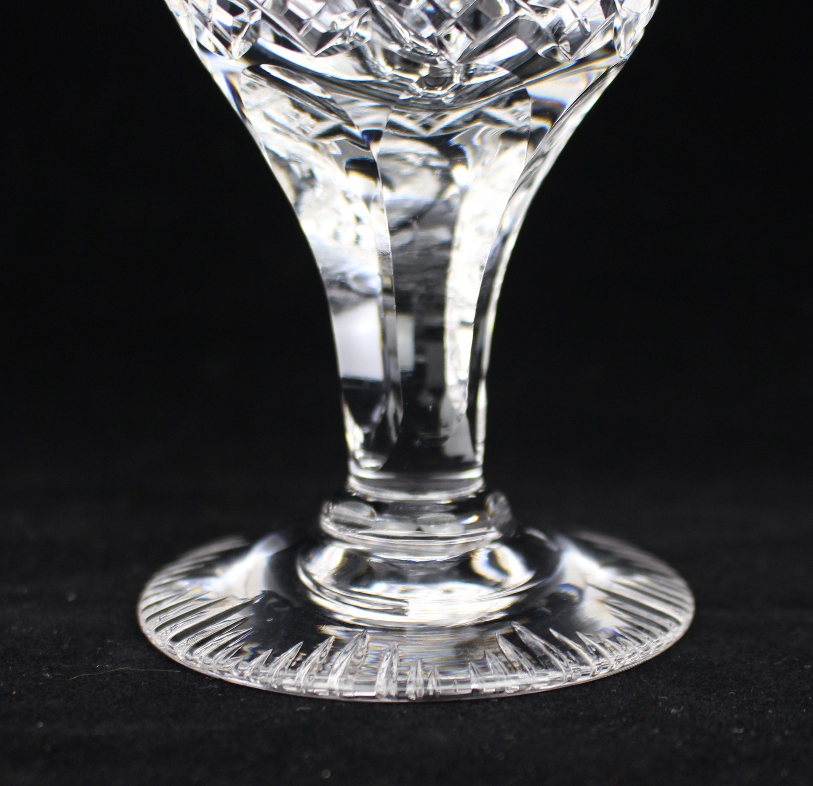Set of 6 Vintage Fine Crystal Small Wine Glasses