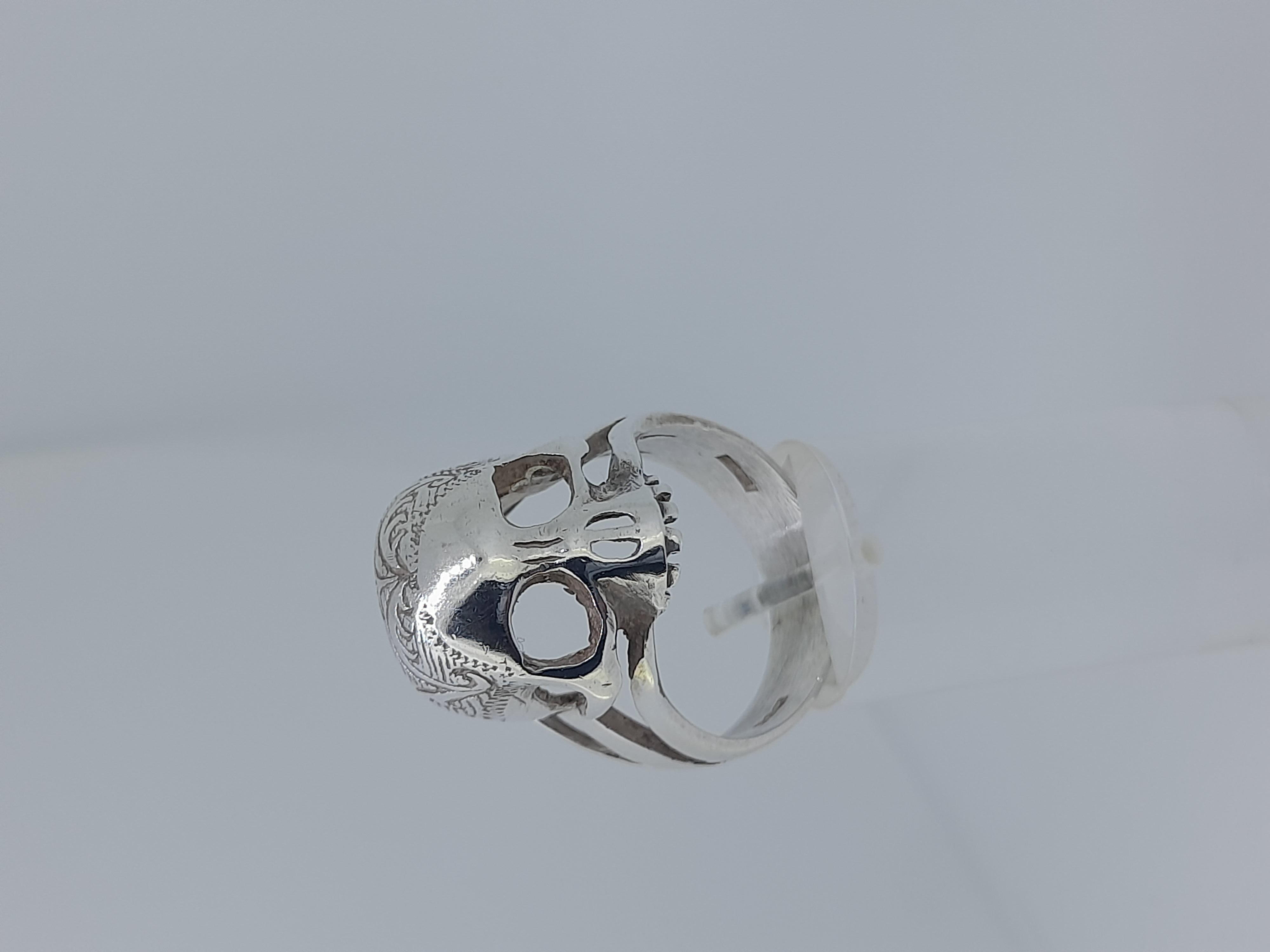 Silver UK Hallmarked Skull Ring
