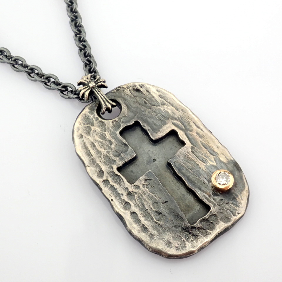 Natural Diamond 18K Yellow Gold Necklace