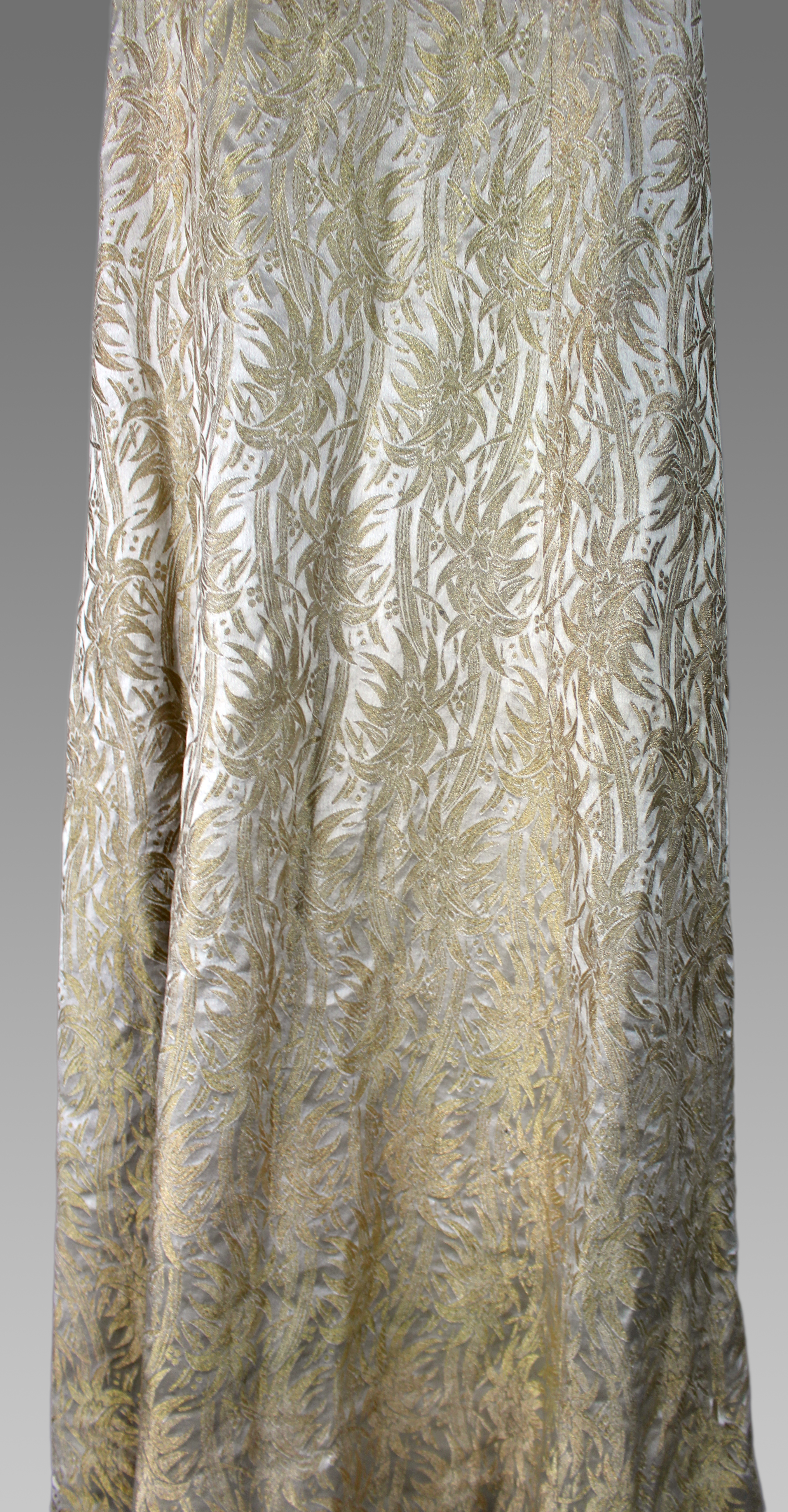 Edwardian Silk Brocade Dress and Jacket Ensemble