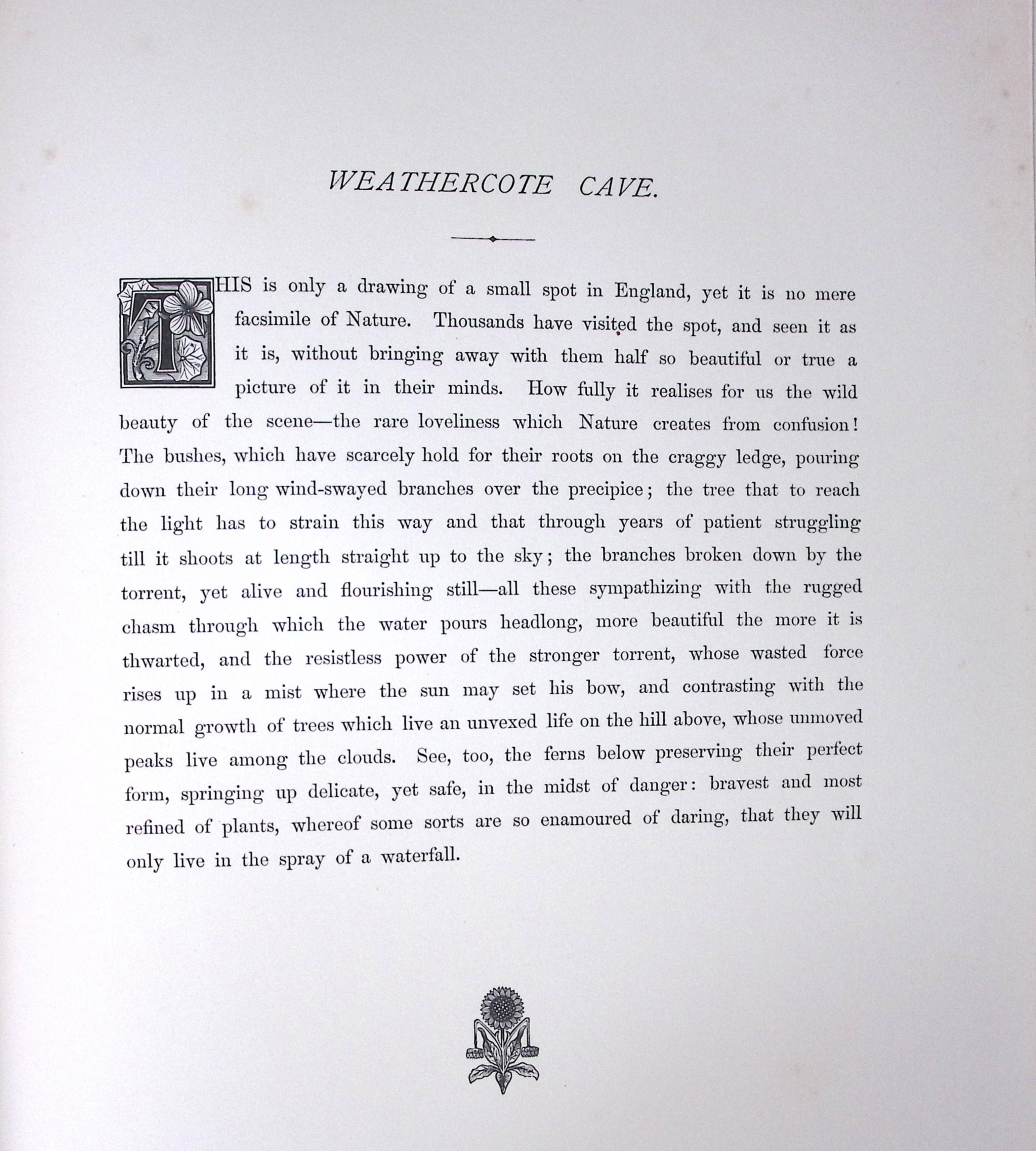 J.M.W Turner Weathercote Cave North Yorkshire Antique Steel Engraving-97-TR