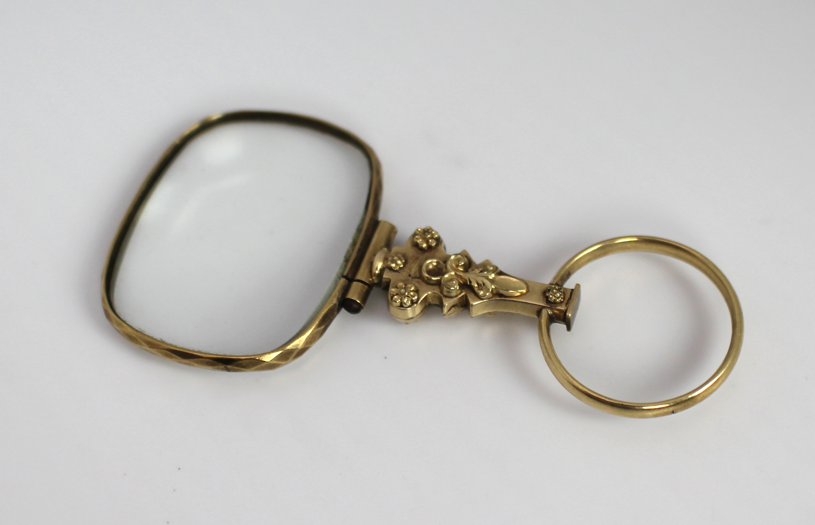 Antique French 18ct Gold Lorgnette Magnifying Glass