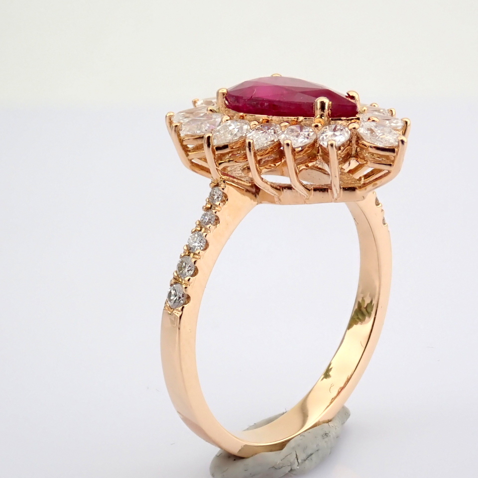 Natural Diamond 18K Rose/Pink Gold Ring