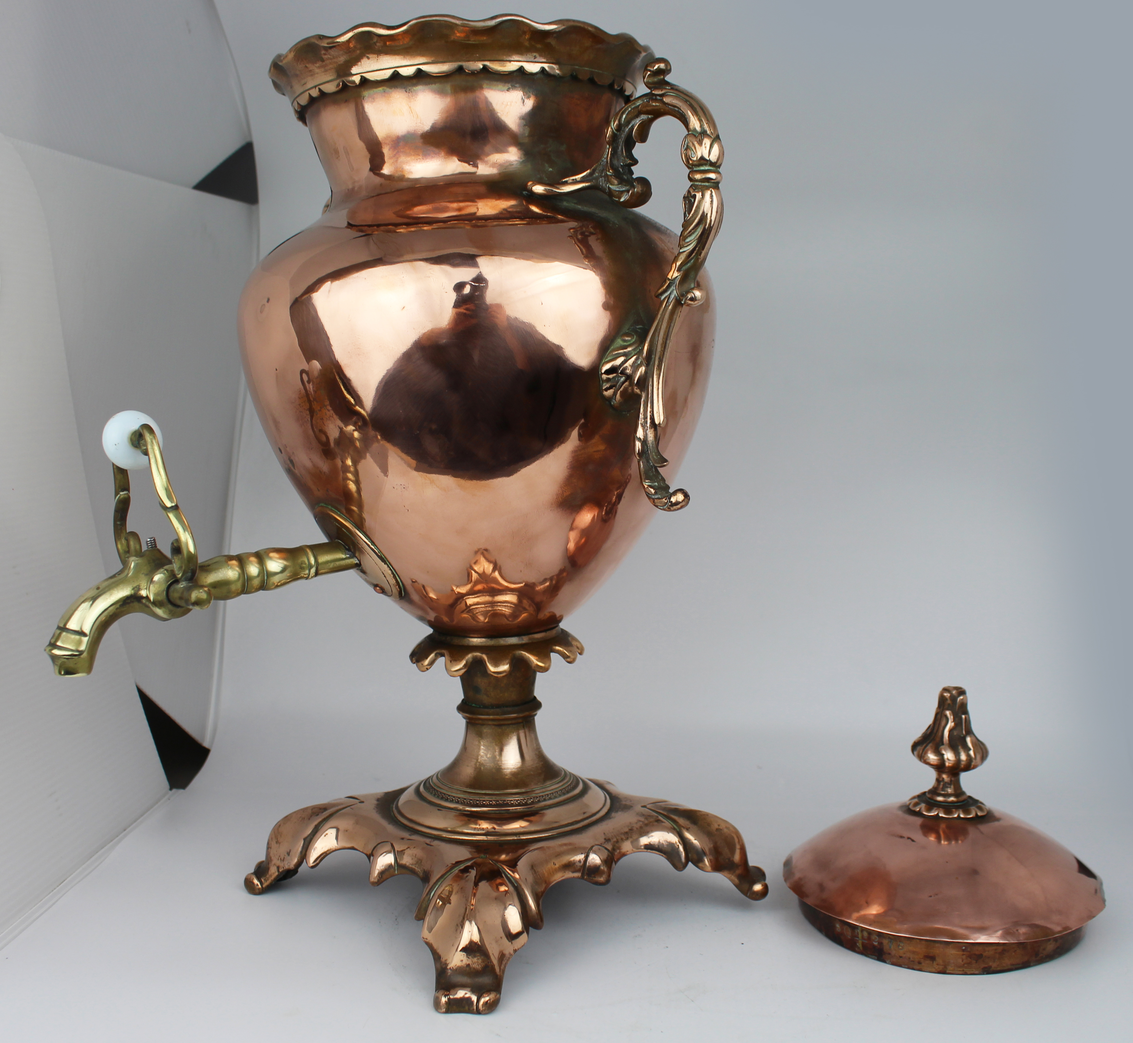 Antique 19th c. Copper & Brass Samovar