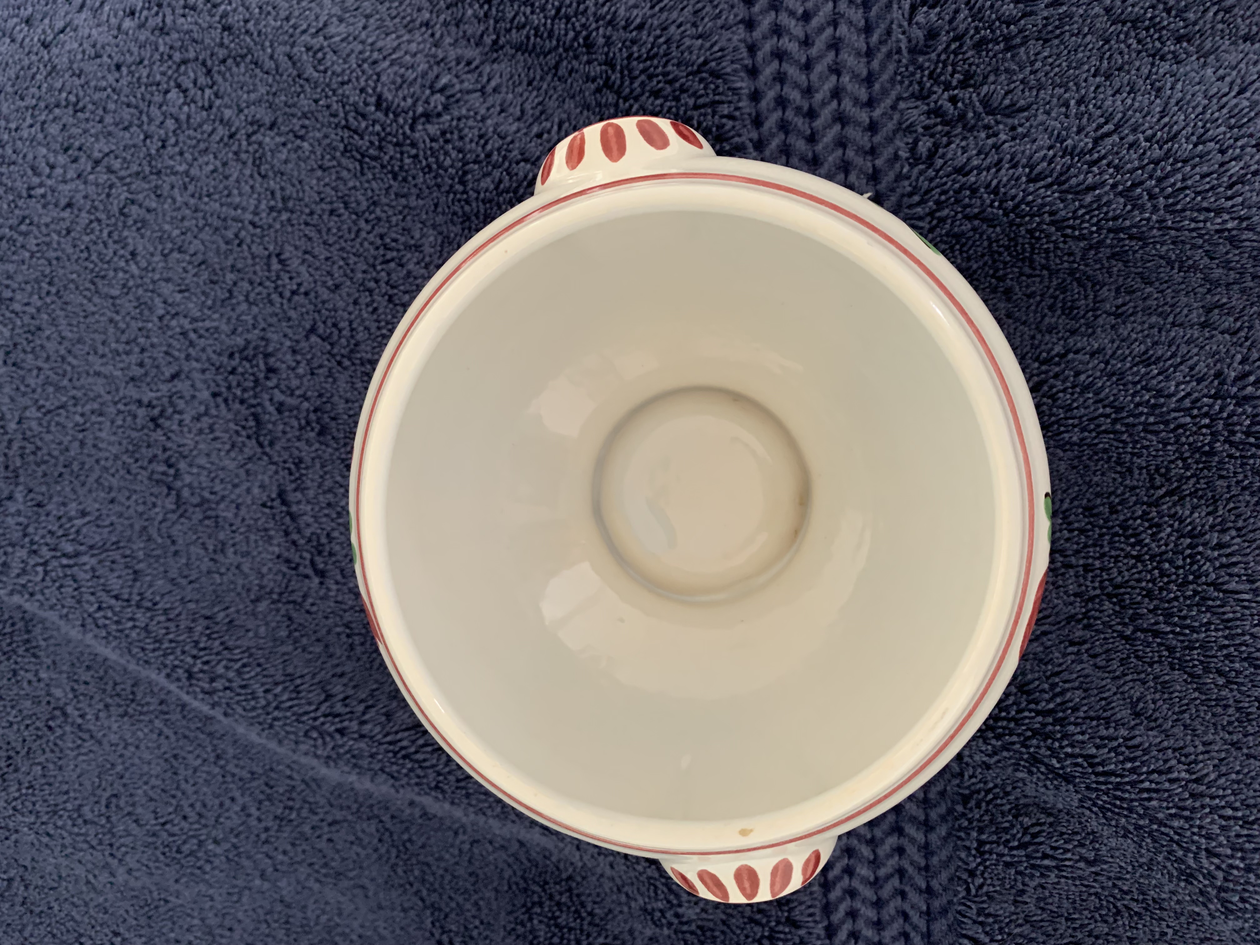 Antique French Sugar Bowl, c1920’s, Fait Main, Faiences d’Art, Strasbourg.