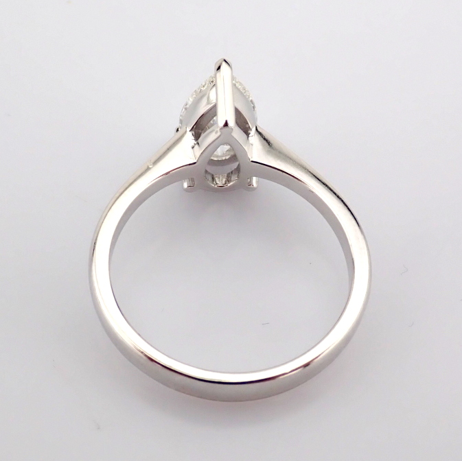 Pear Cut Lab-Grown Diamond Ring - 1.35 Total Carat (IGI Certified)