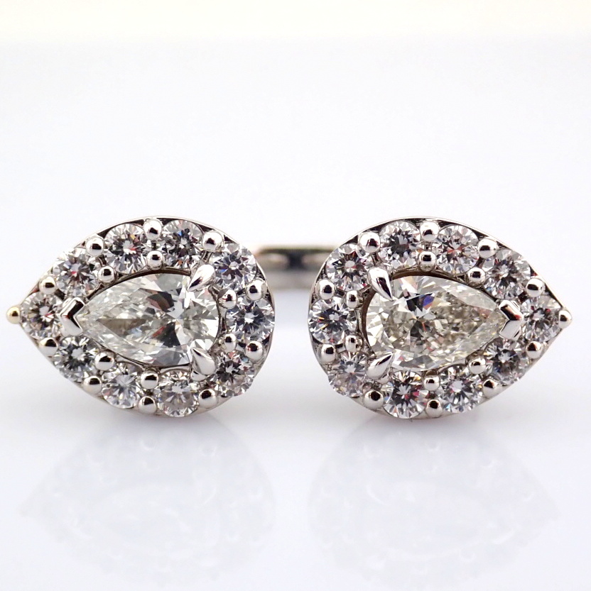 Pear Cut Lab-Grown Diamond Ring - 3.11 Total Carat (MDI Certified)