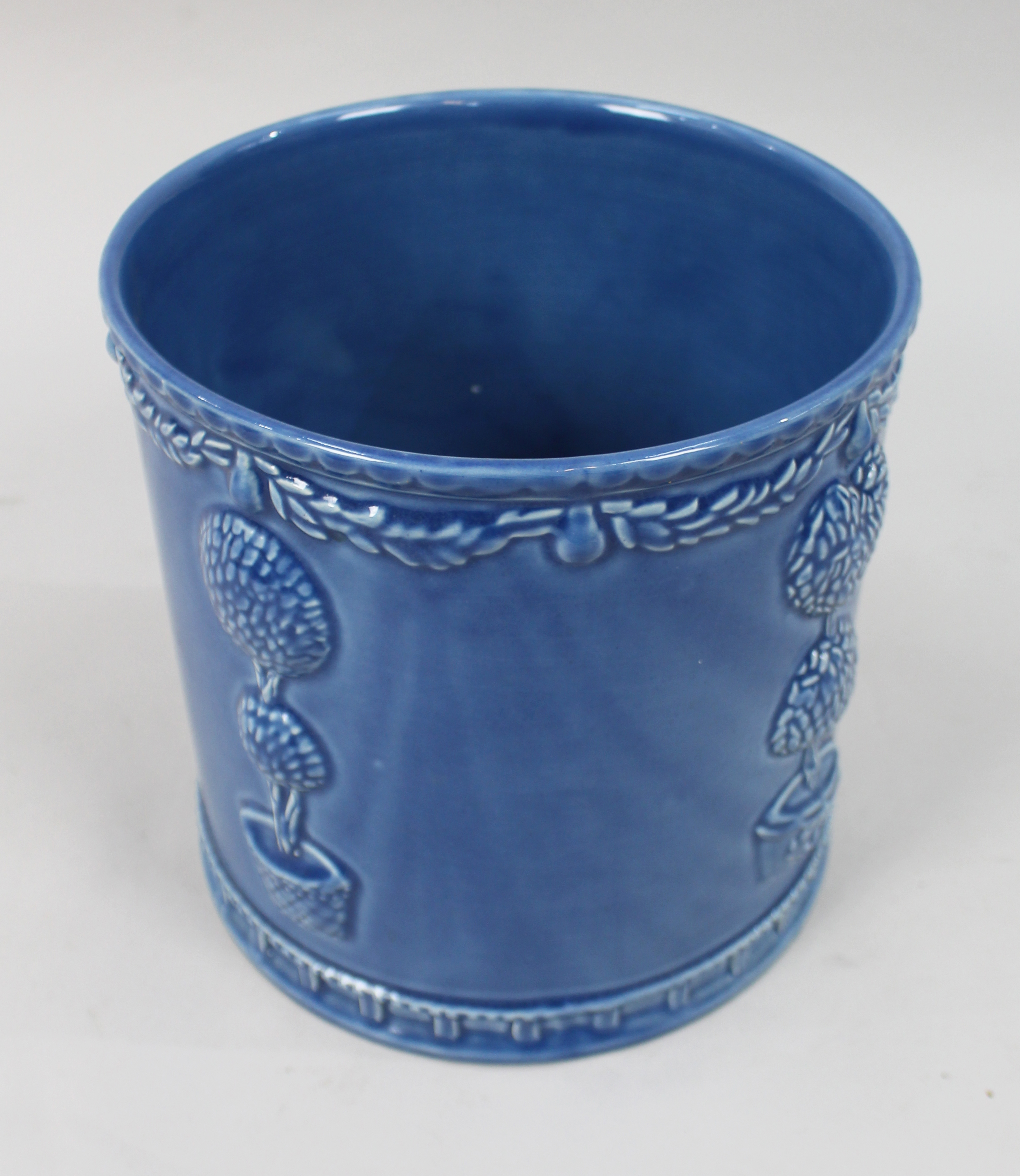 Large Blue Ceramic Planter