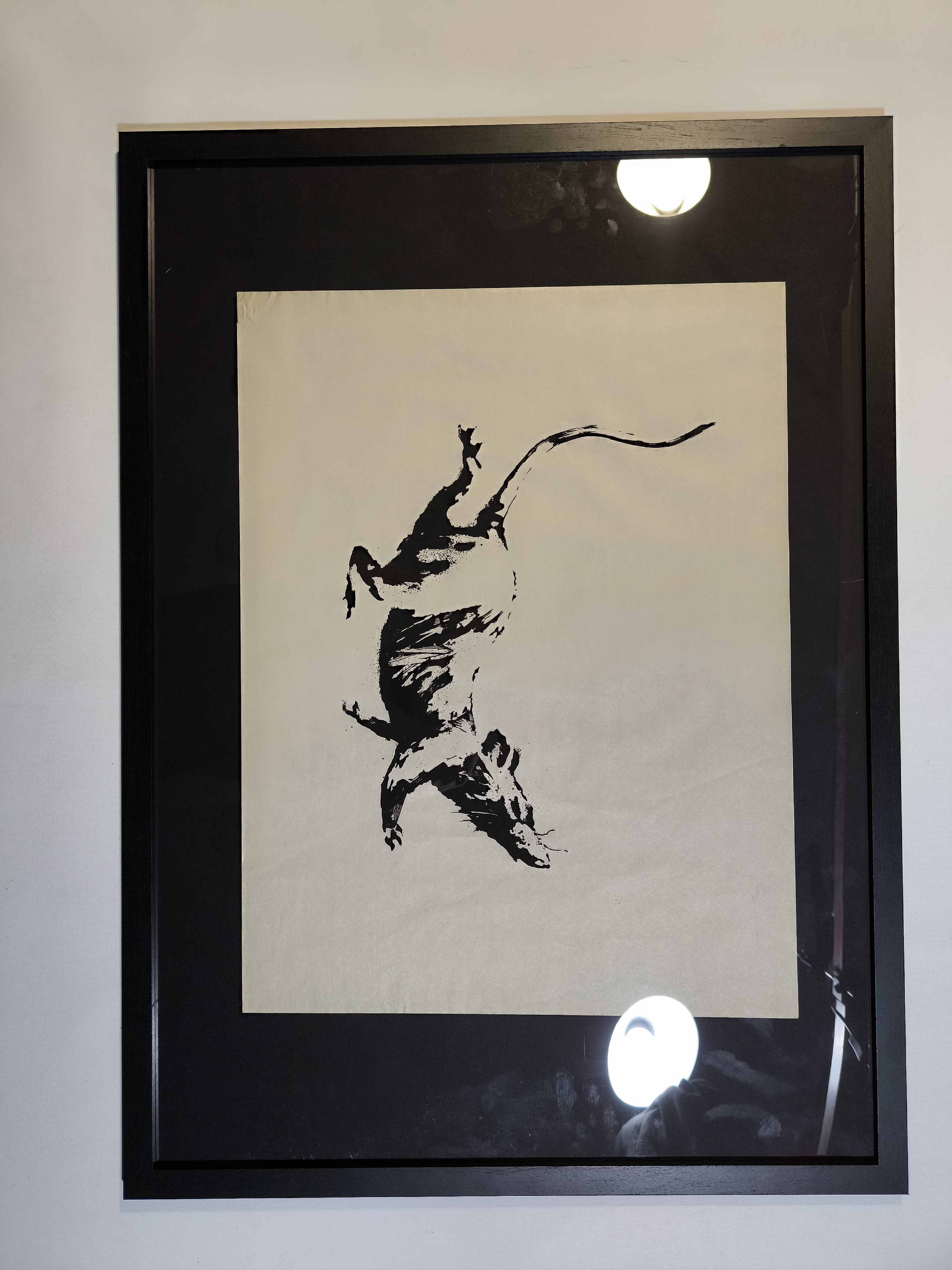 Banksy (attr) Gross Domestic Product Rat GDP 2019 Screen print Framed